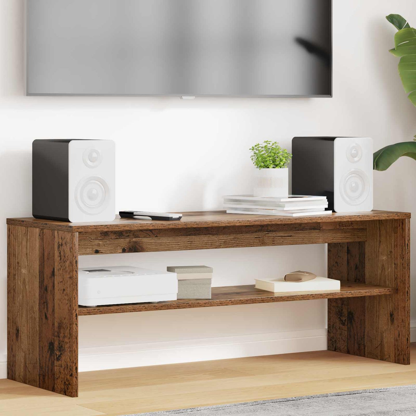 TV szekrény 100 x 35 x 40 cm Öreg fa Szerelt Fa