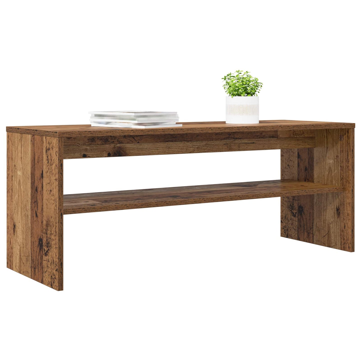 TV szekrény 100 x 35 x 40 cm Öreg fa Szerelt Fa