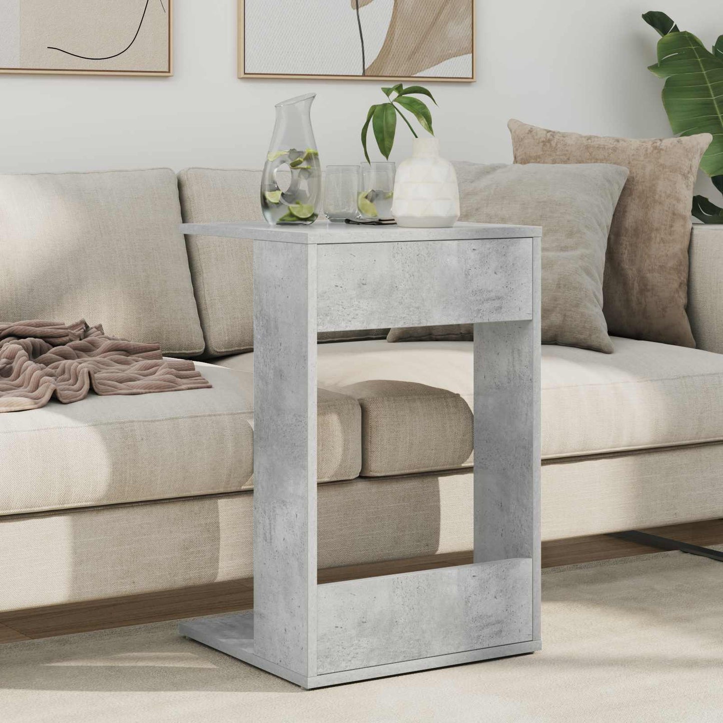 Oldal asztal Beton Szürke 40 x 38 x 62,5 cm Faanyag