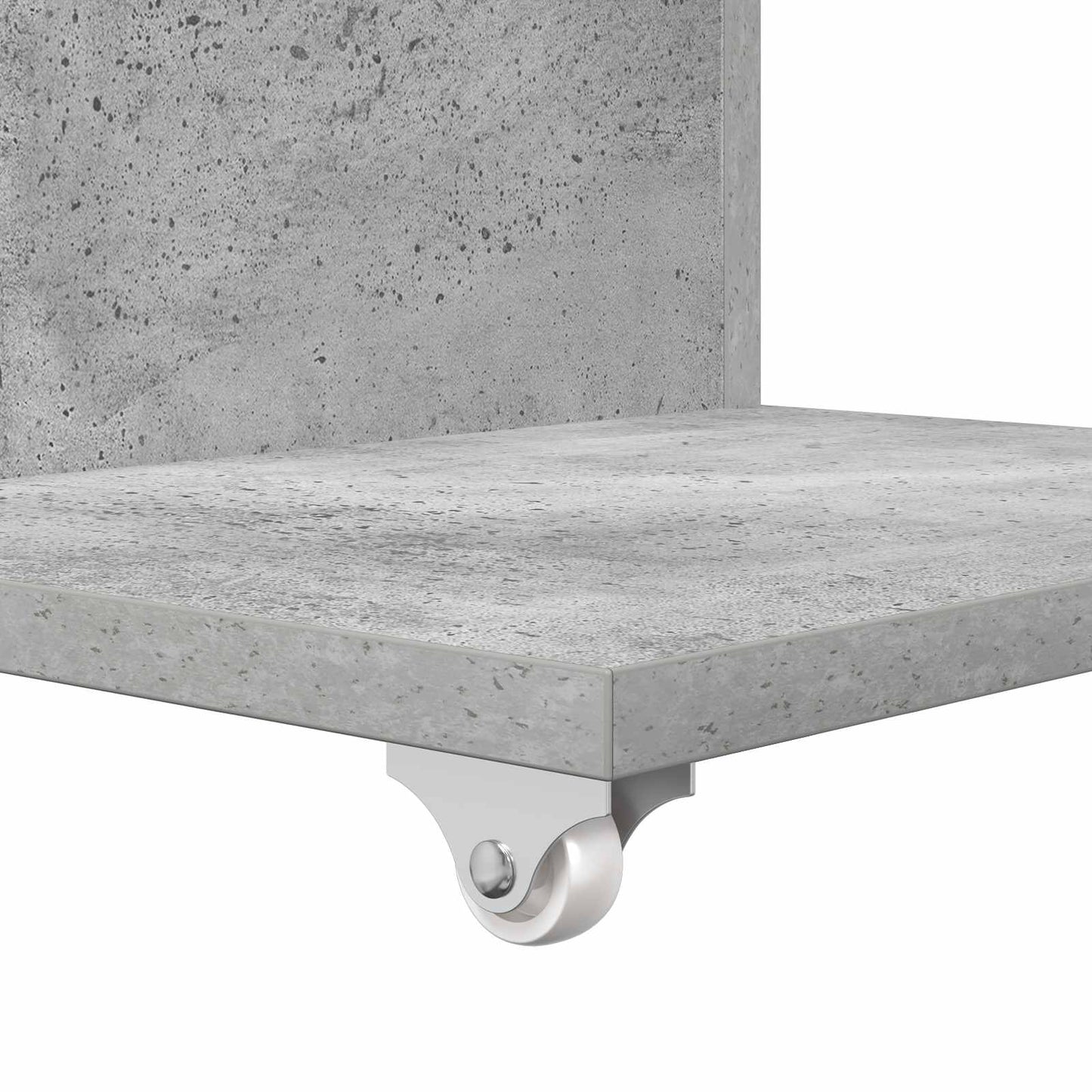Oldal asztal kerékkel Beton Szürke 40 x 35 x 60 cm Szerelt Fa