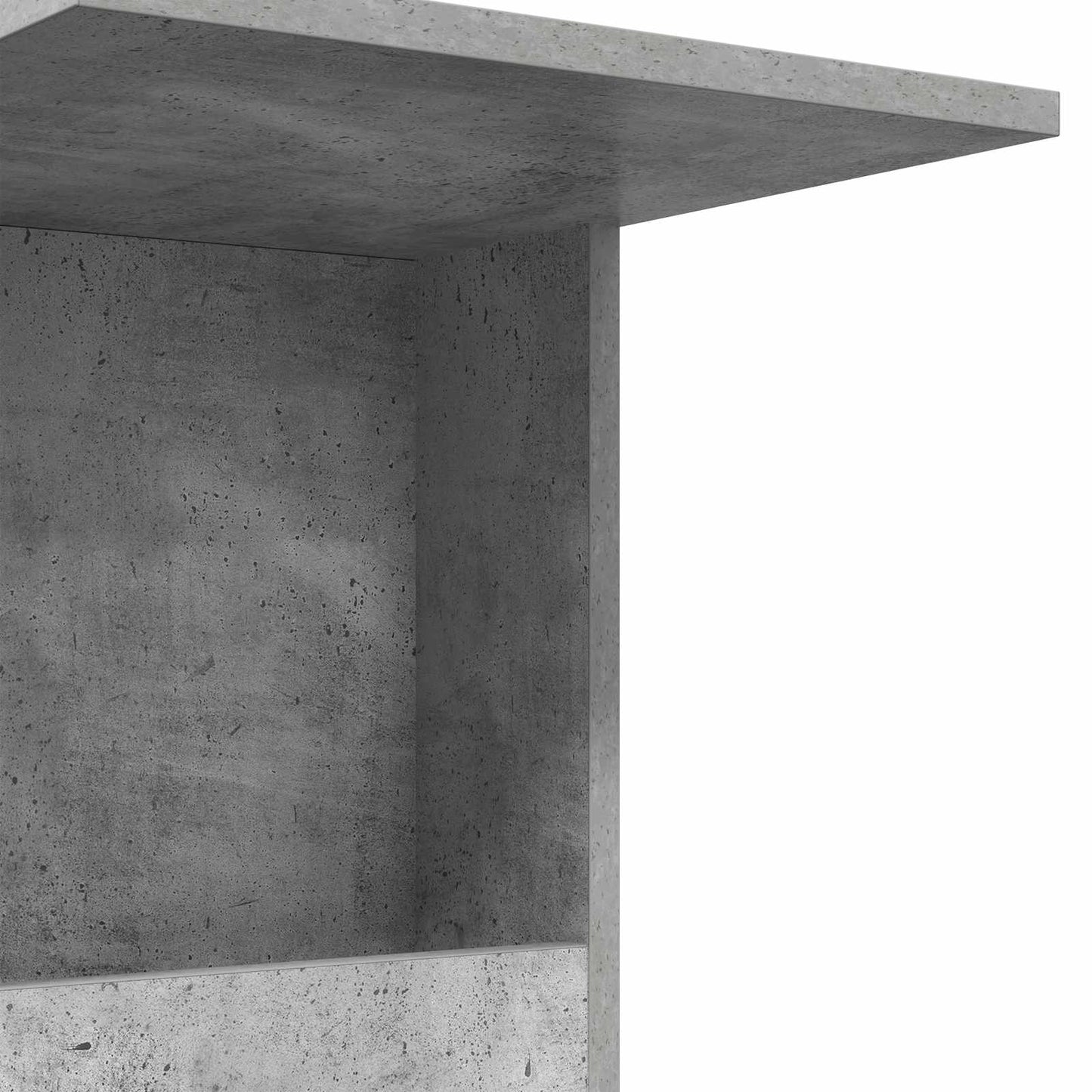 Oldal asztal kerékkel Beton Szürke 40 x 35 x 60 cm Szerelt Fa