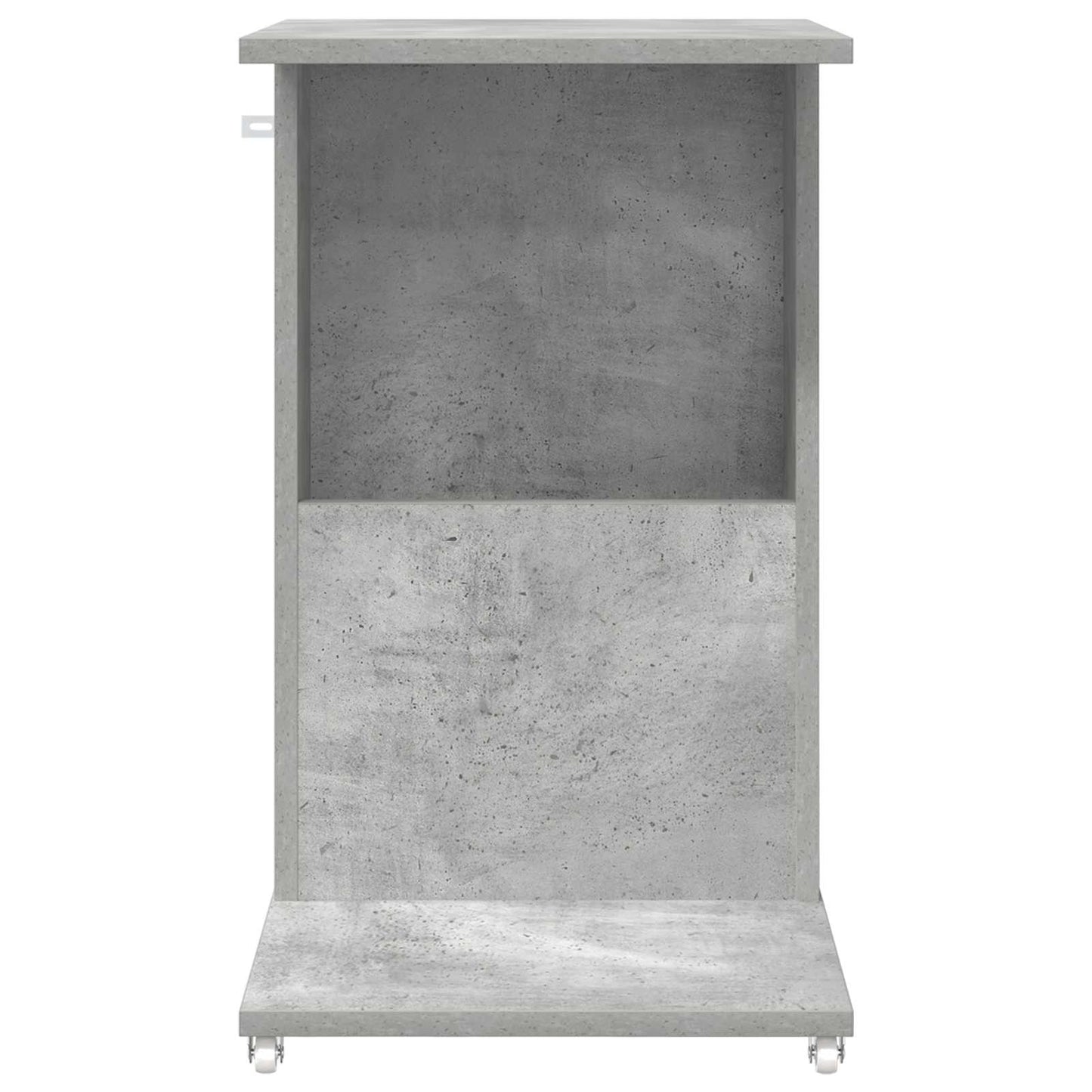 Oldal asztal kerékkel Beton Szürke 40 x 35 x 60 cm Szerelt Fa