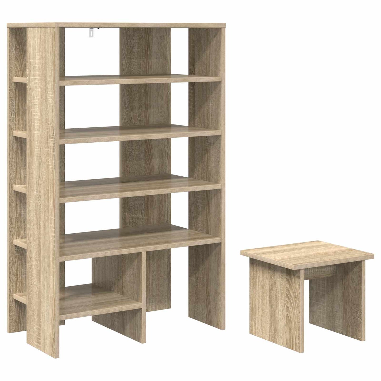 Cipőszekrény 2 db 62 x 35 x 100 cm Szerelt Fa Sonoma tölgy