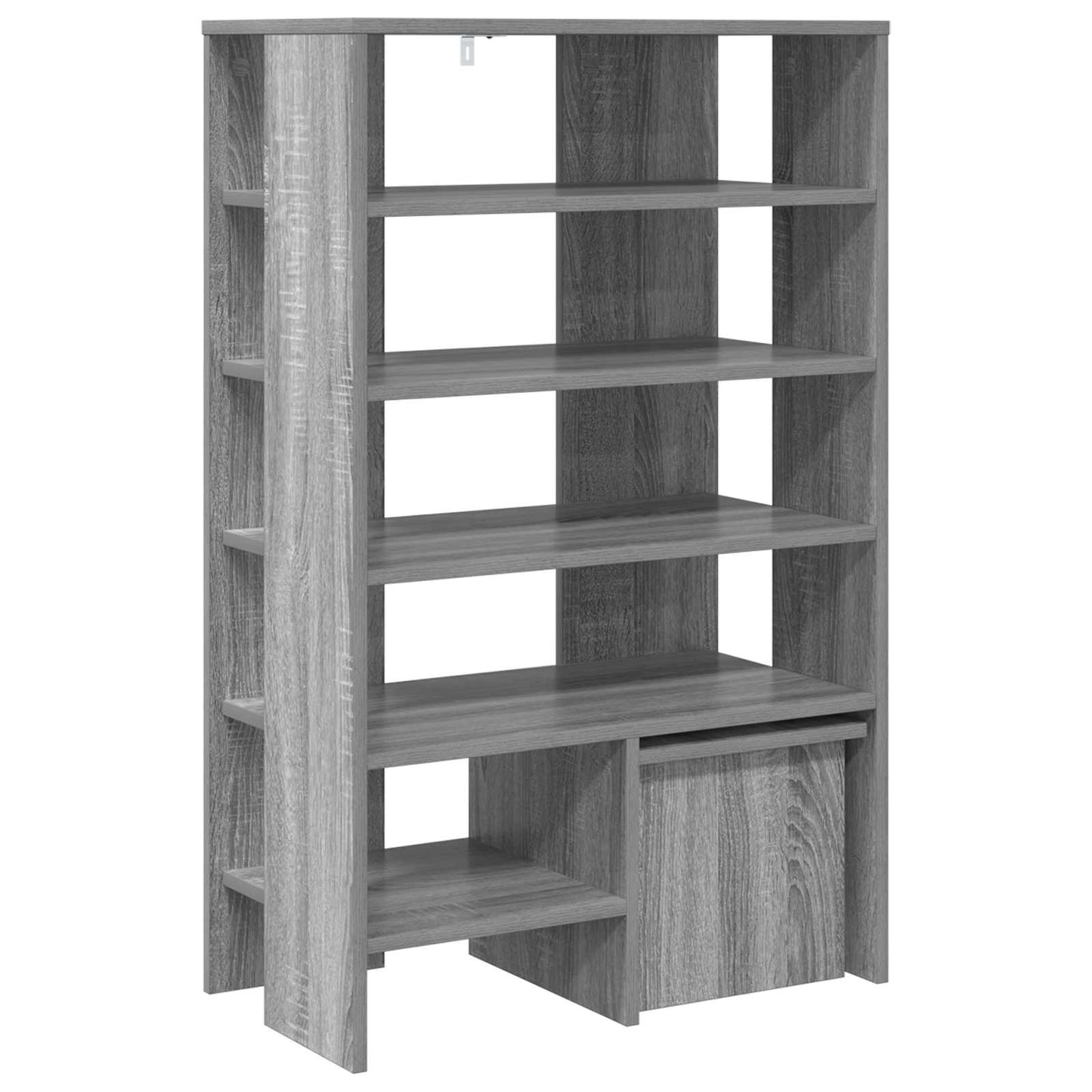 Cipőszekrény 2 db 62 x 35 x 100 cm Szerelt Fa Szürke Sonoma