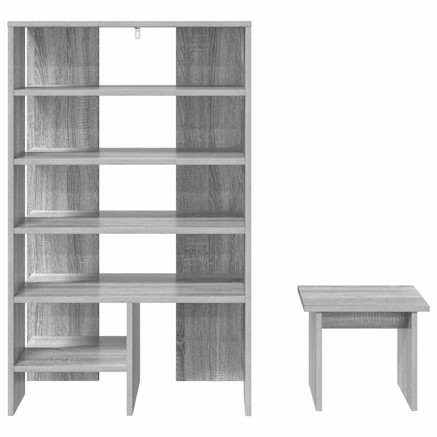 Cipőszekrény 2 db 62 x 35 x 100 cm Szerelt Fa Szürke Sonoma