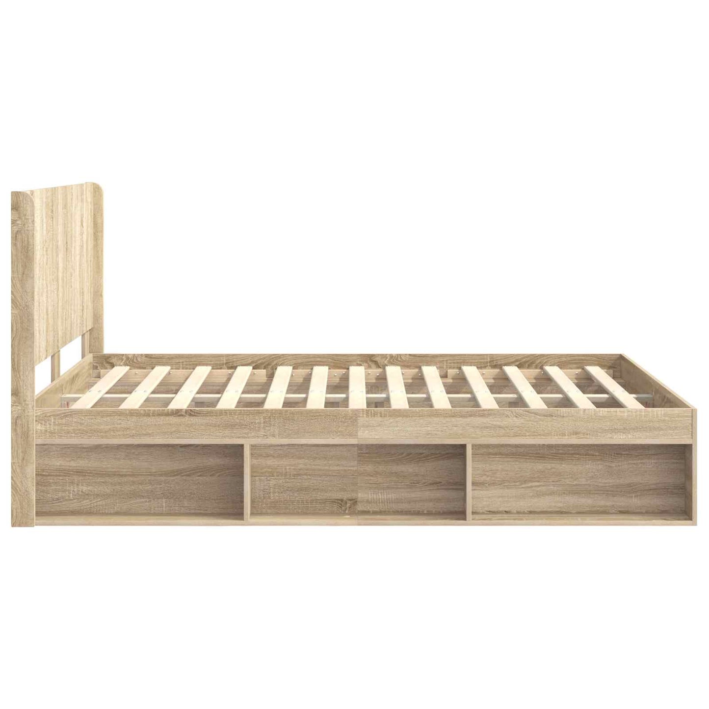 Ágykeret tárolóval és fejtámlával 2 db Szerelt Fa