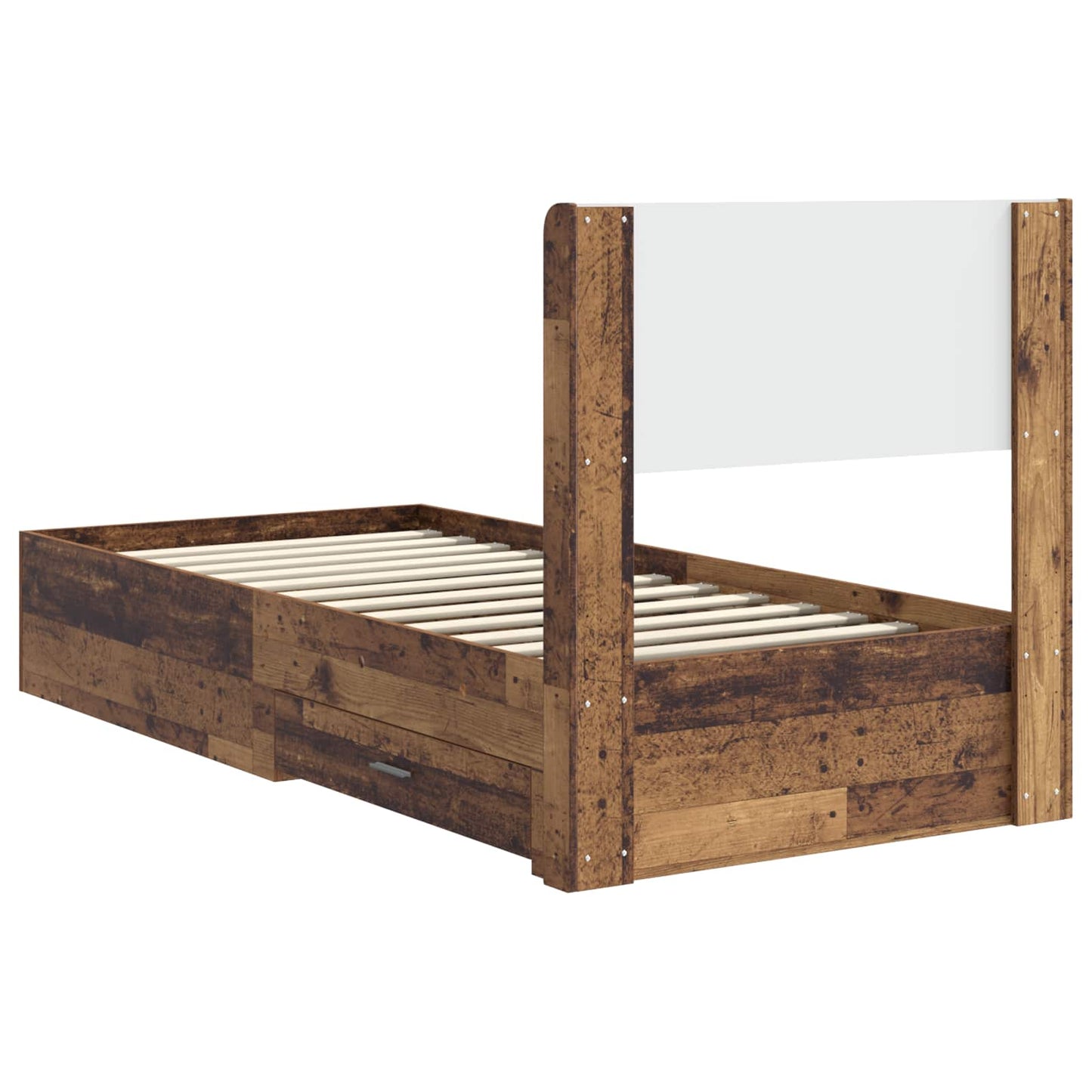 Ágykeret tárolóval és fejtámlával Antik Fa 90 x 200 cm