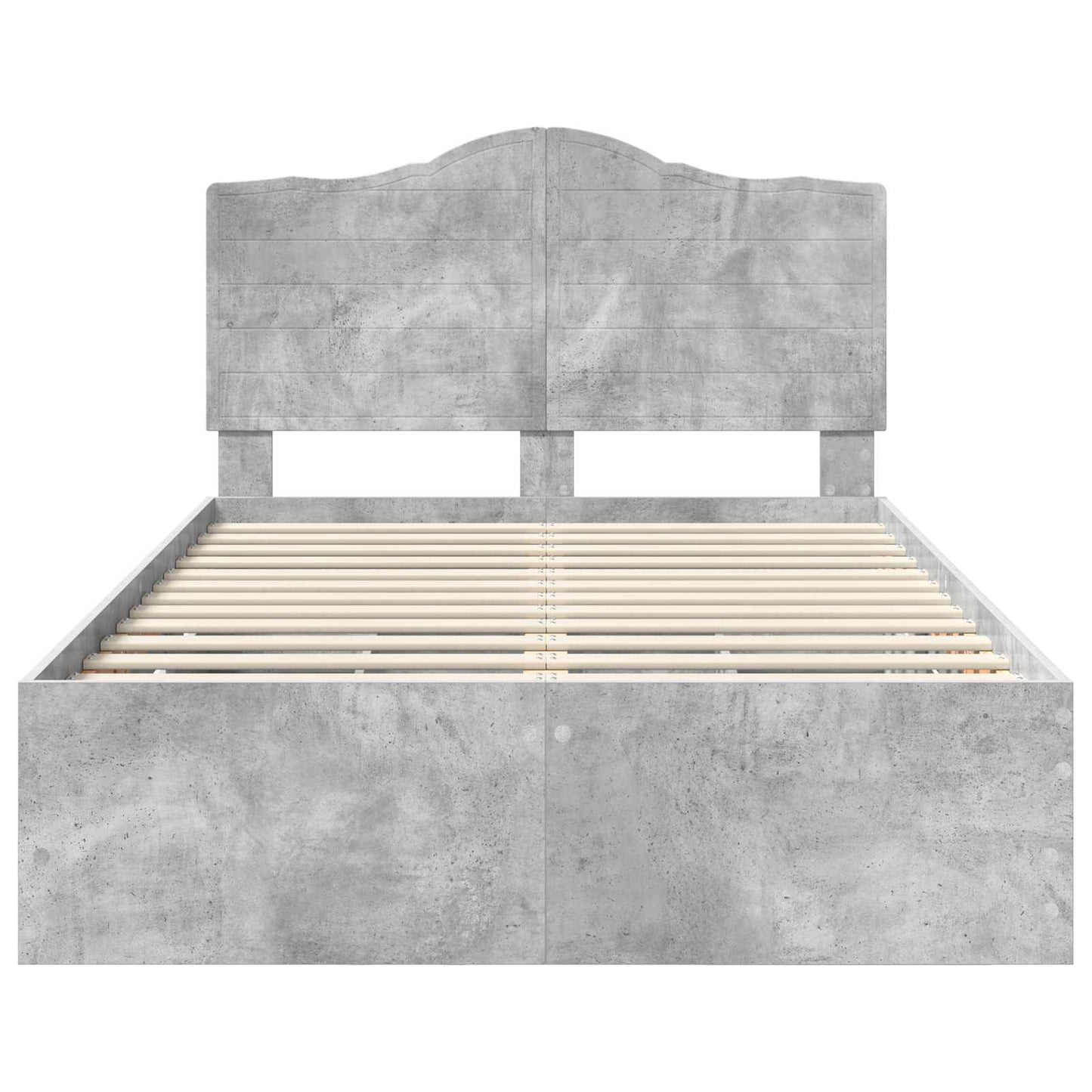 Ágykeret fiókkal tárolóval Beton Szürke 135 x 190 cm Mérnöki Fa