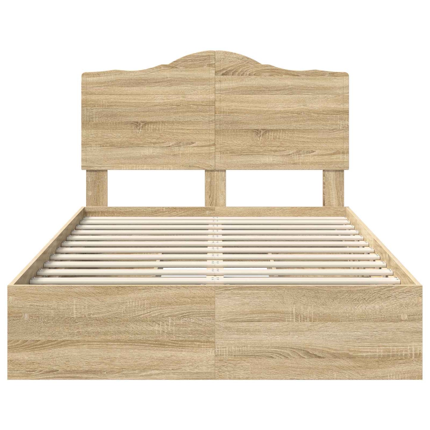 Tárolós Ágy fiókkal Sonoma tölgy 135 x 190 cm Szerelt Fa
