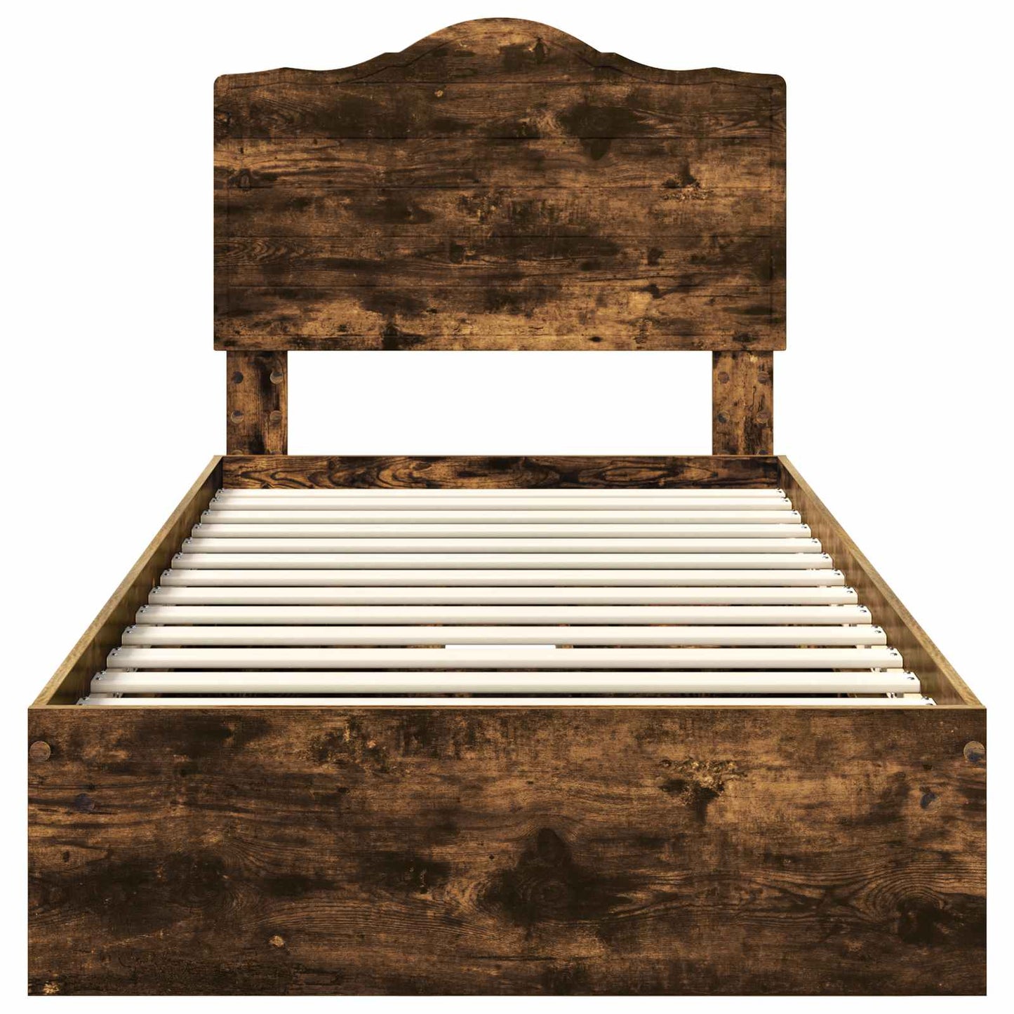 Tárolós Ágy fiókkal Füstölt tölgy 90 x 200 cm Szerelt Fa