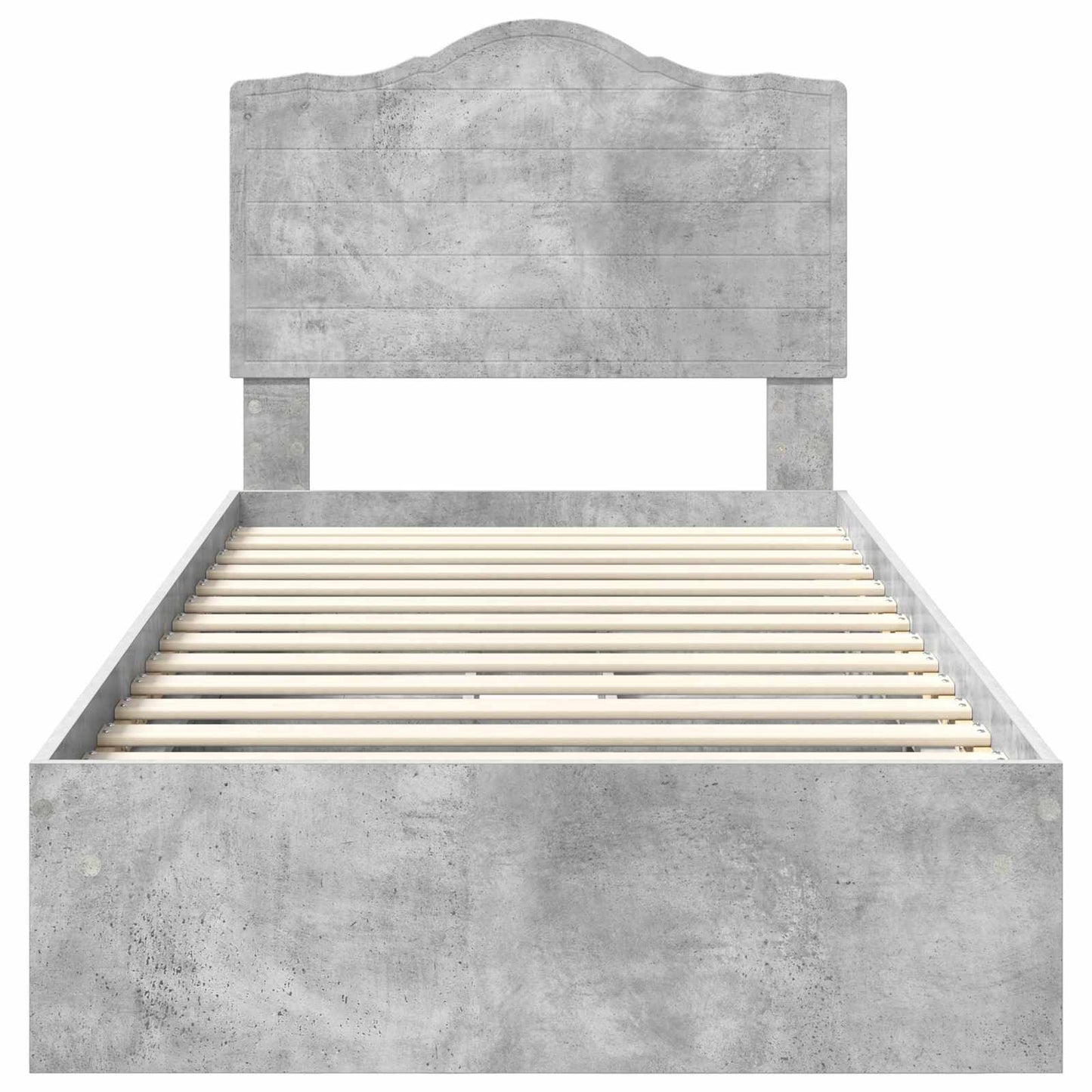 Tárolós Ágy fiókkal Beton Szürke 90 x 190 cm Szerelt Fa