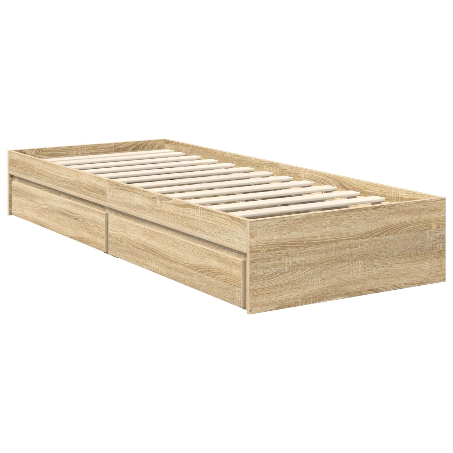 Tárolós Ágy fiókkal Sonoma tölgy 70 x 190 cm Szerelt Fa