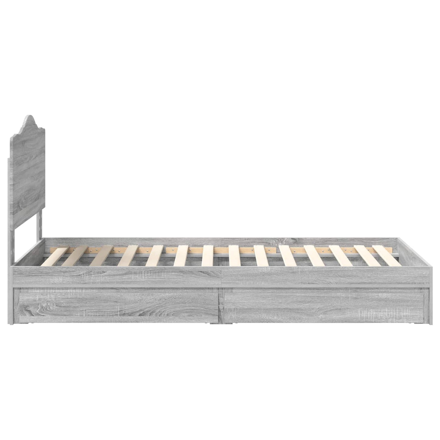 Tárolós Ágy fiókkal Szürke Sonoma 70 x 190 cm Szerelt Fa