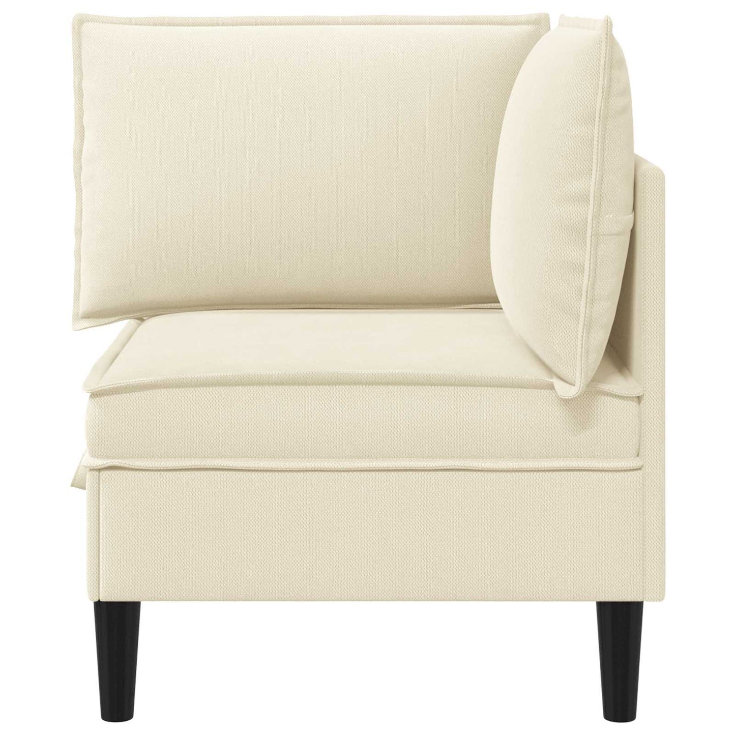 Sarok Sofa tárolóval Krémszínű Bársony