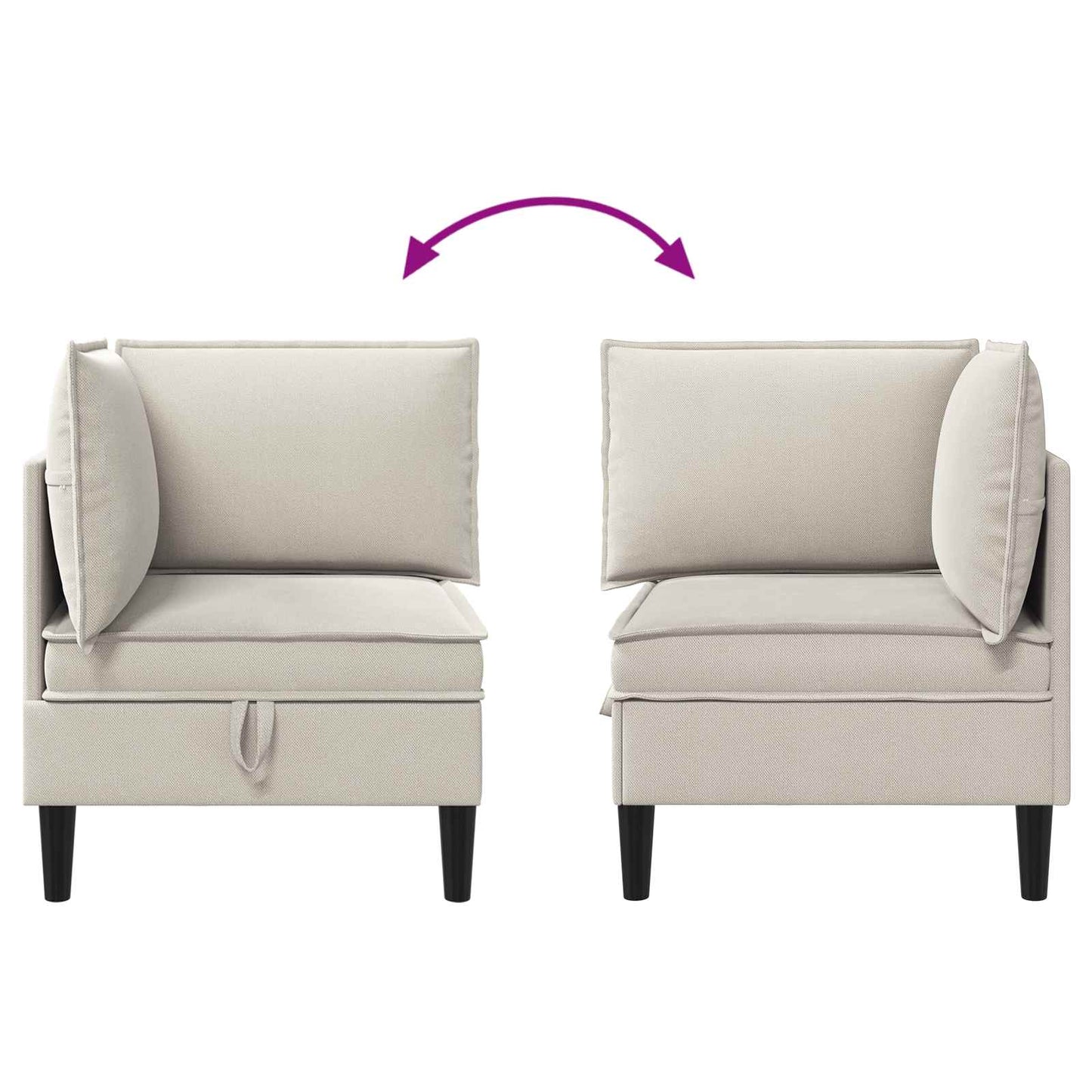 Sarok Sofa tárolóval Zabpehely Bársony