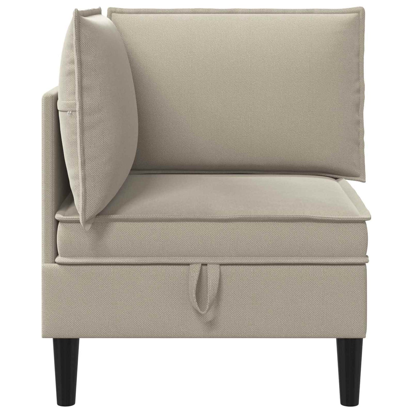 Sarok Sofa tárolóval Homokszín Bársony
