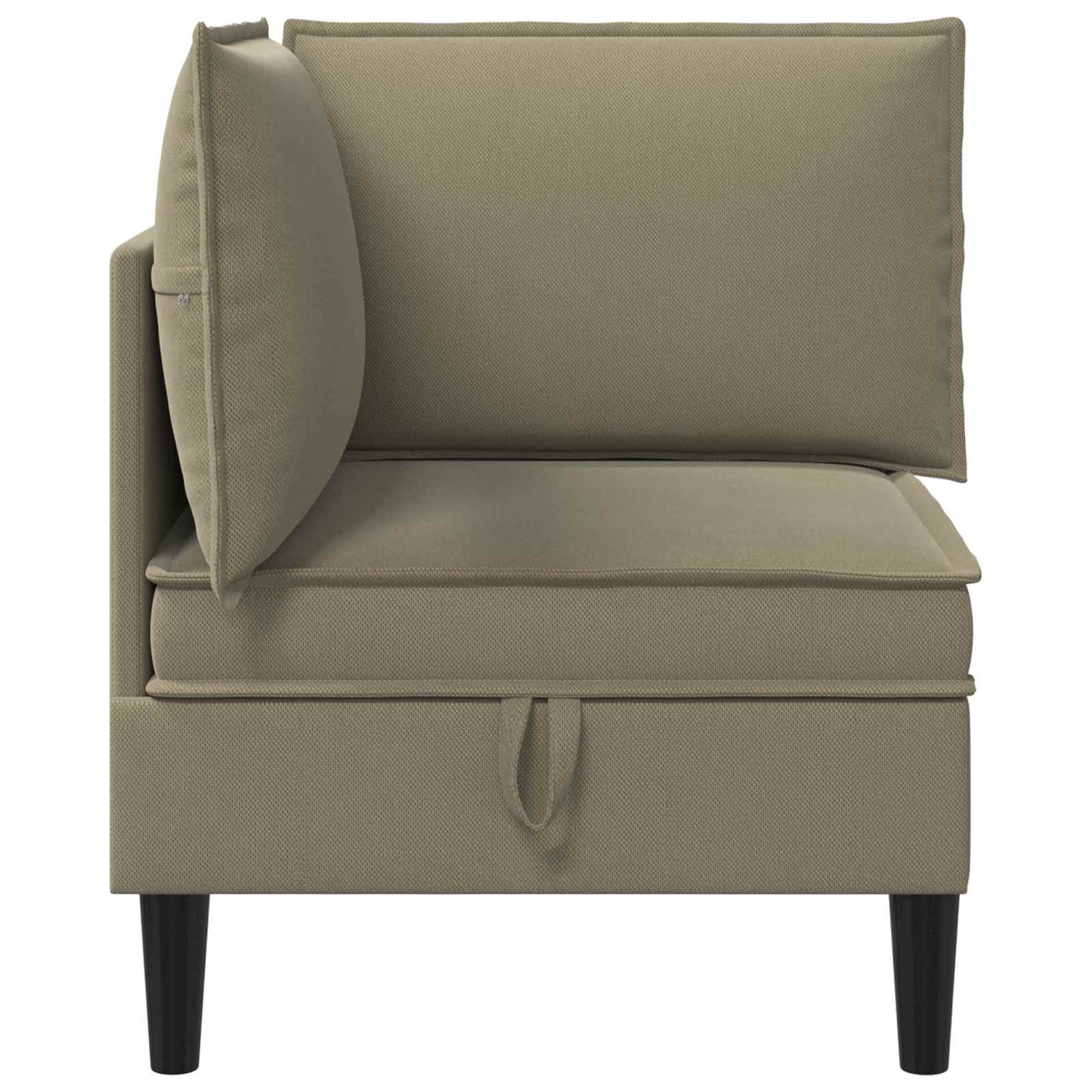 Sarok Sofa tárolóval Khaki Bársony