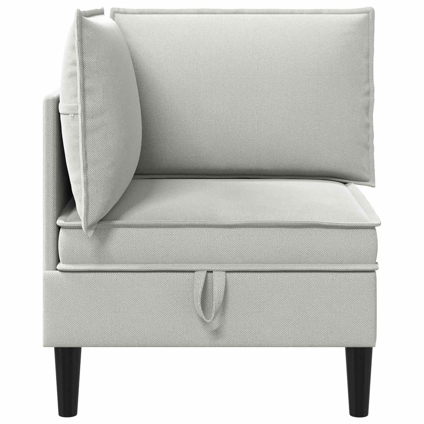 Sarok Sofa tárolóval Világosszürke Bársony