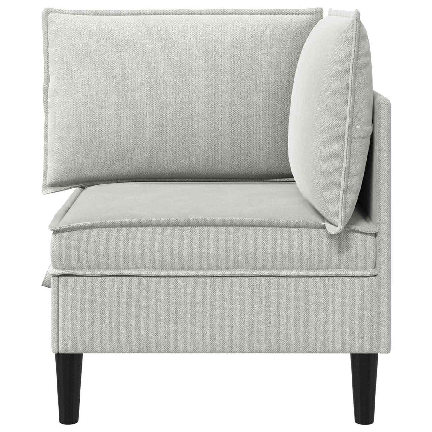 Sarok Sofa tárolóval Világosszürke Bársony