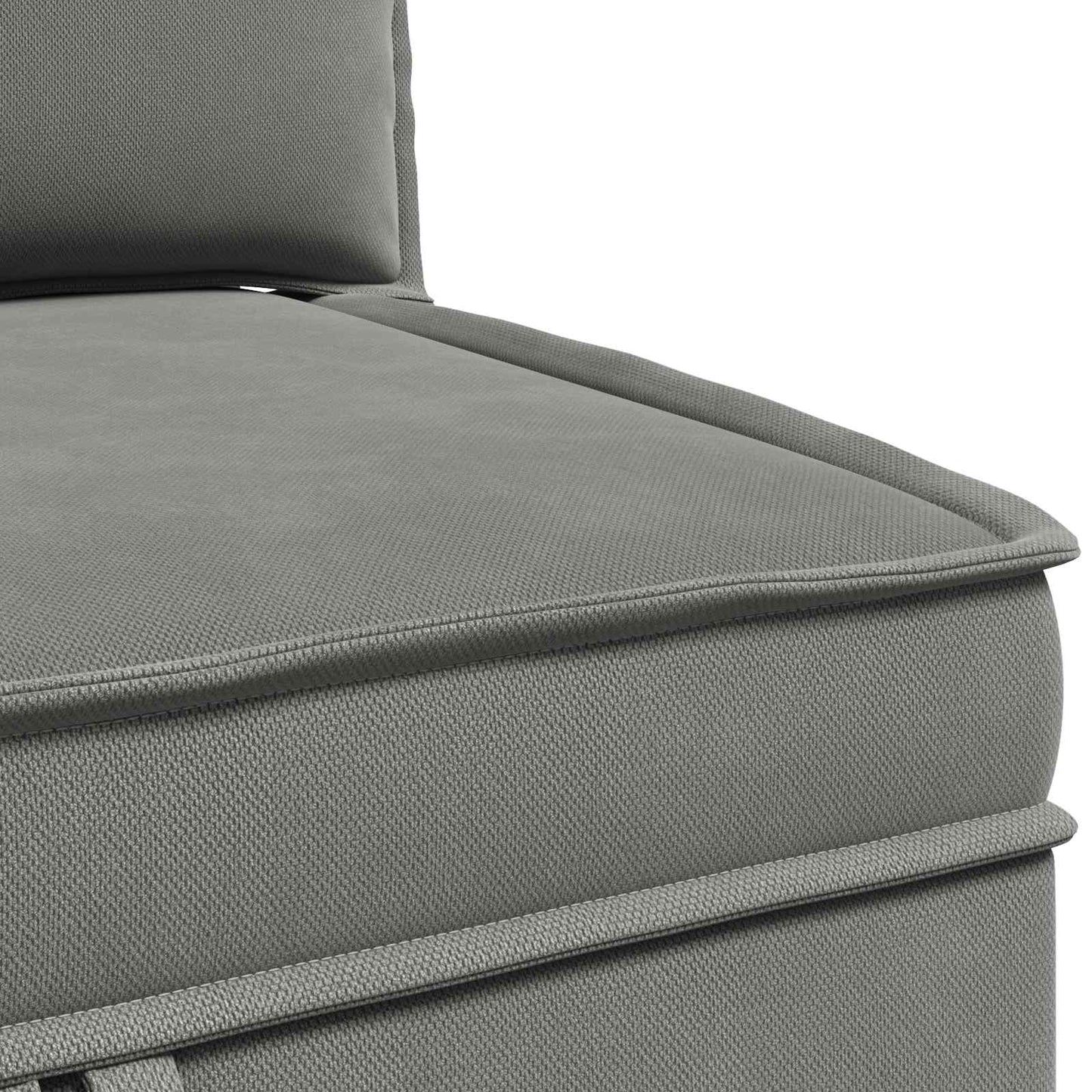 Sarok Sofa tárolóval Sötétszürke Bársony