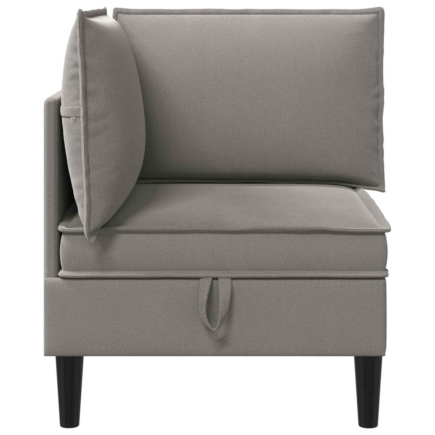Sarok Sofa tárolóval Sötétszürke Bársony