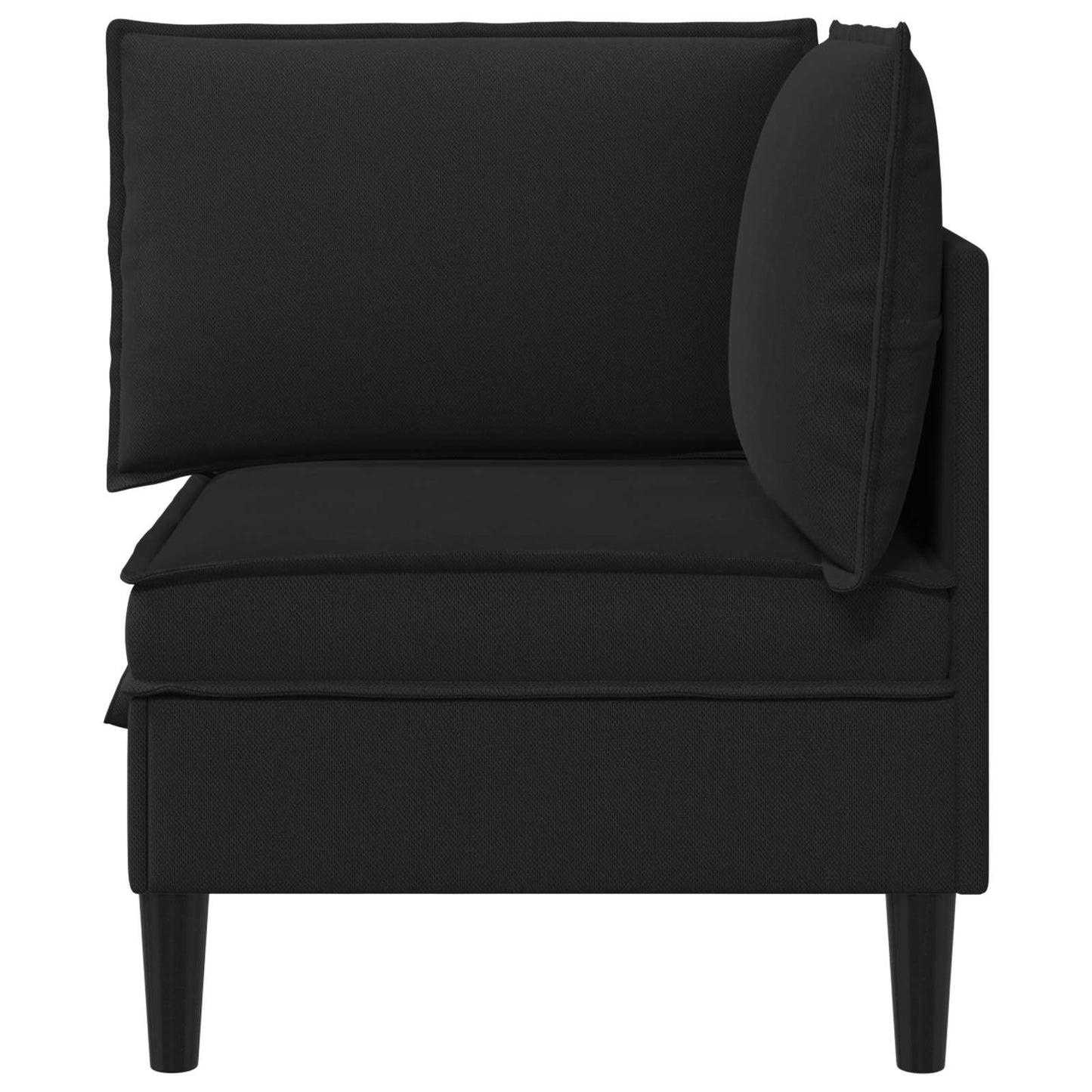 Sarok Sofa tárolóval Fekete Bársony