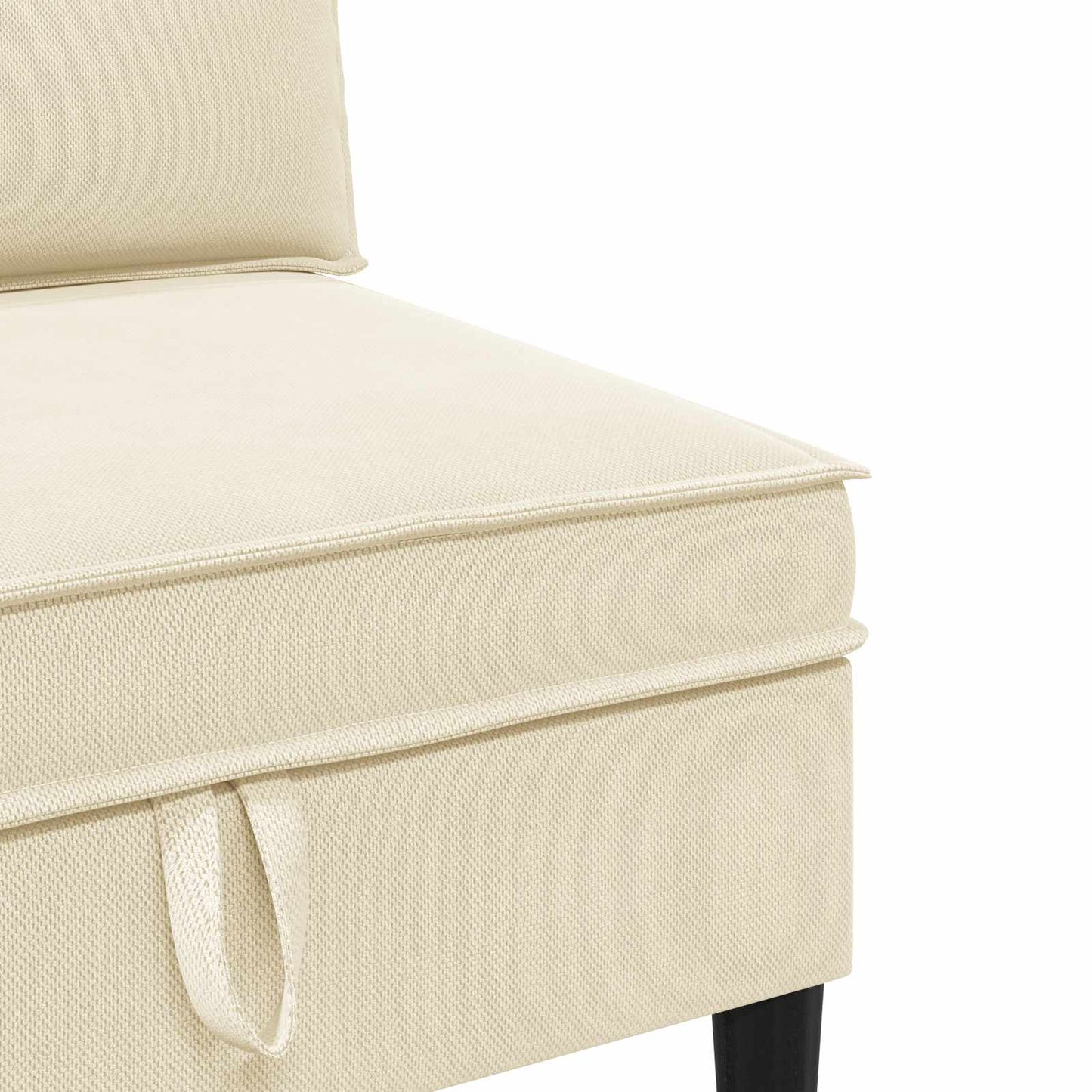 Középső Sofa tárolóval Krémszínű Bársony