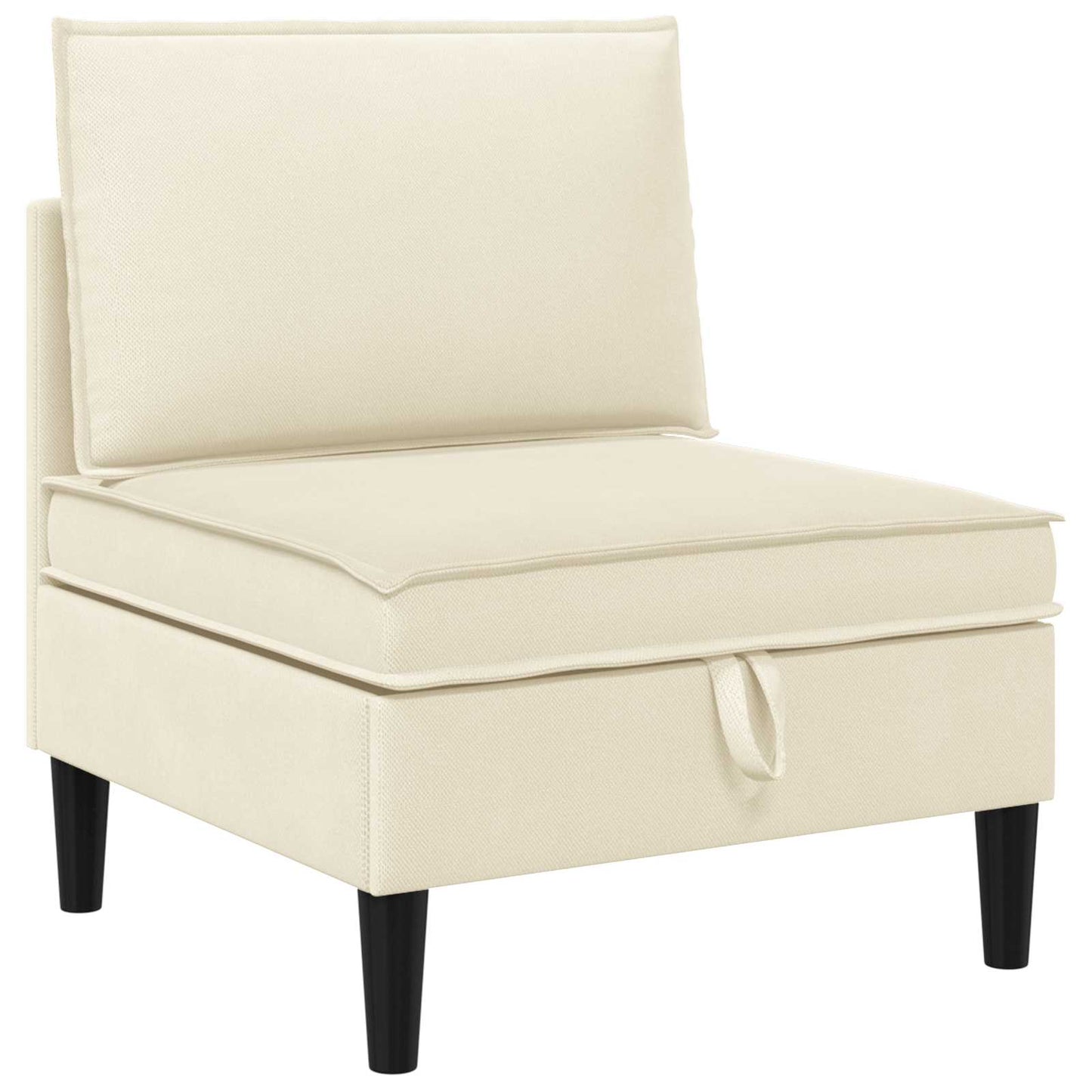 Középső Sofa tárolóval Krémszínű Bársony