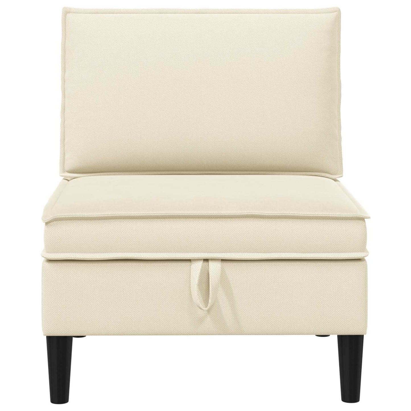 Középső Sofa tárolóval Krémszínű Bársony