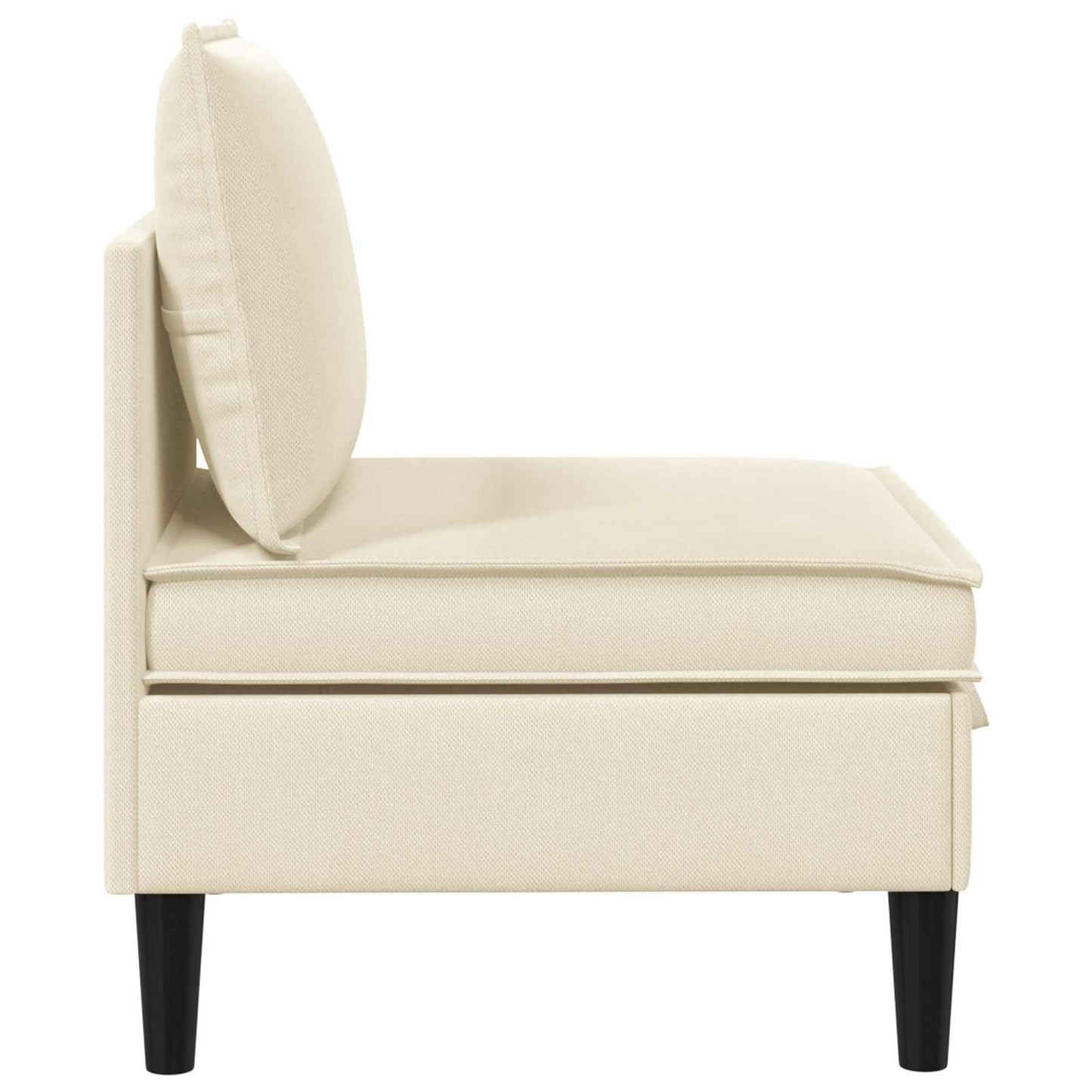 Középső Sofa tárolóval Krémszínű Bársony