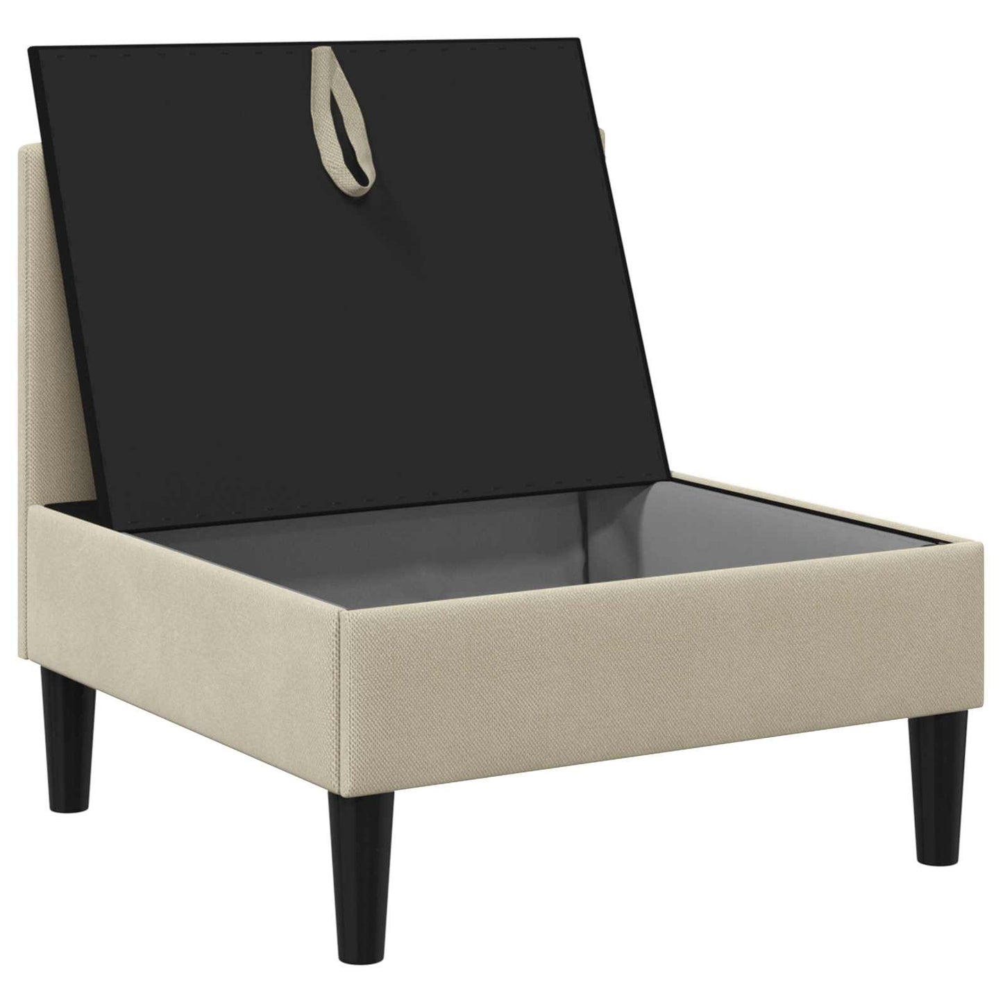 Középső Sofa tárolóval Homokszín Bársony