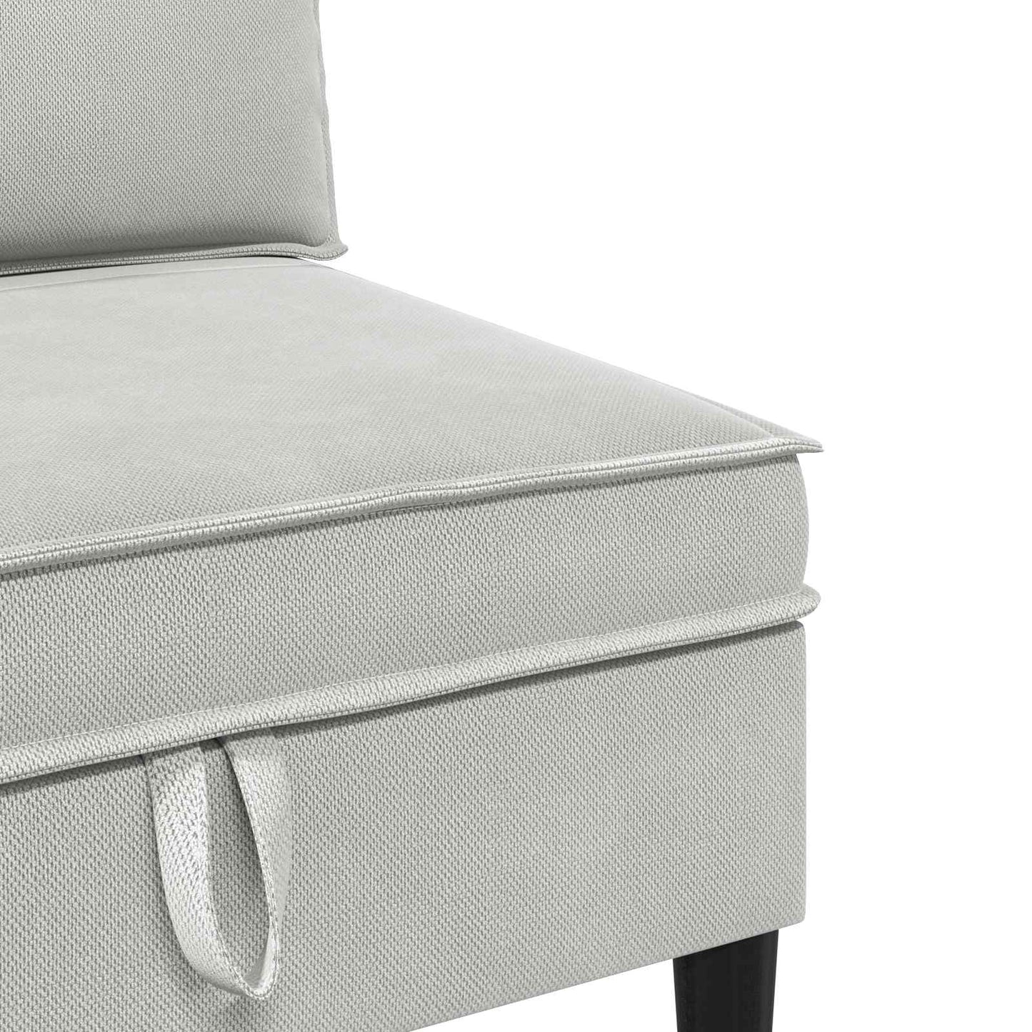 Középső Sofa tárolóval Világosszürke Bársony