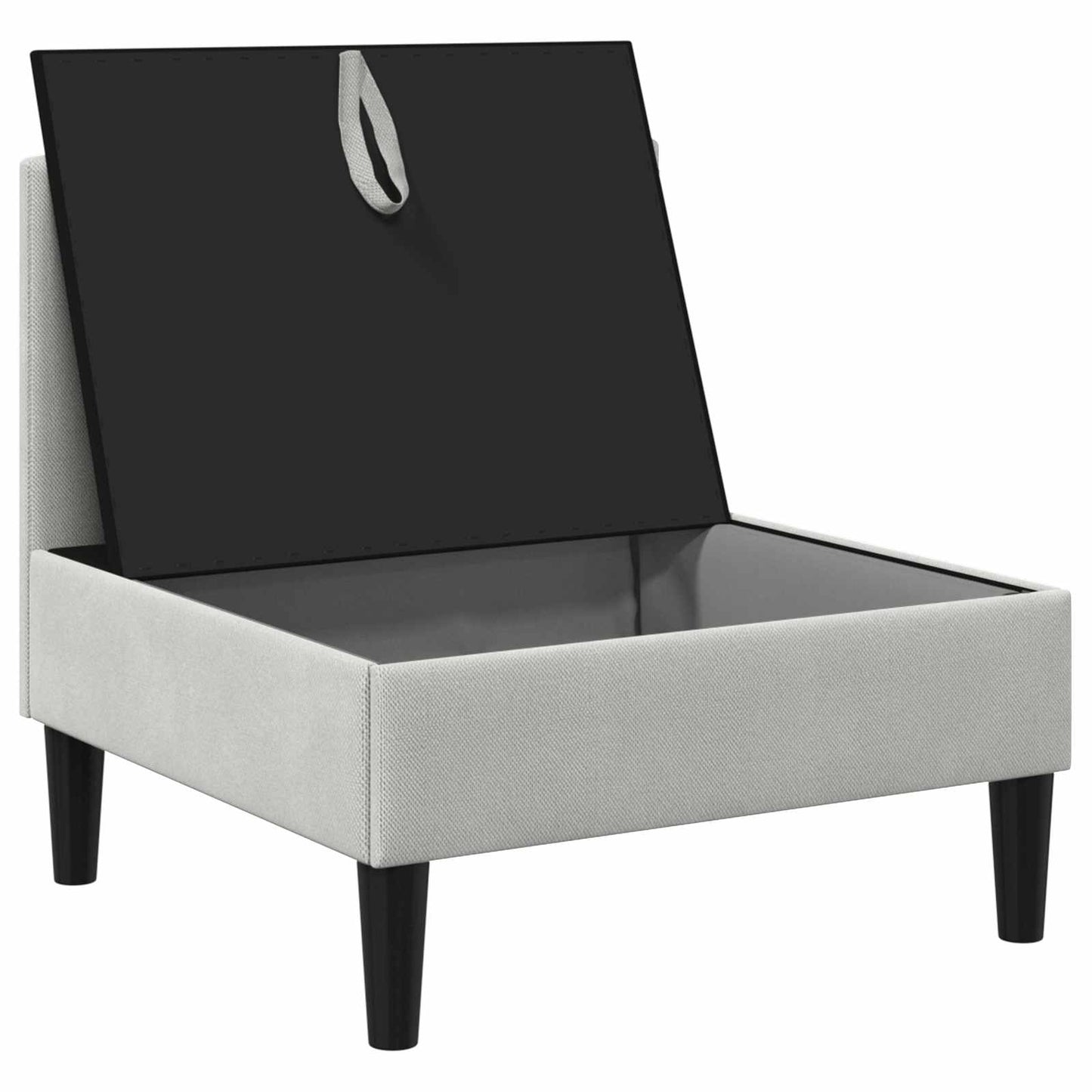 Középső Sofa tárolóval Világosszürke Bársony