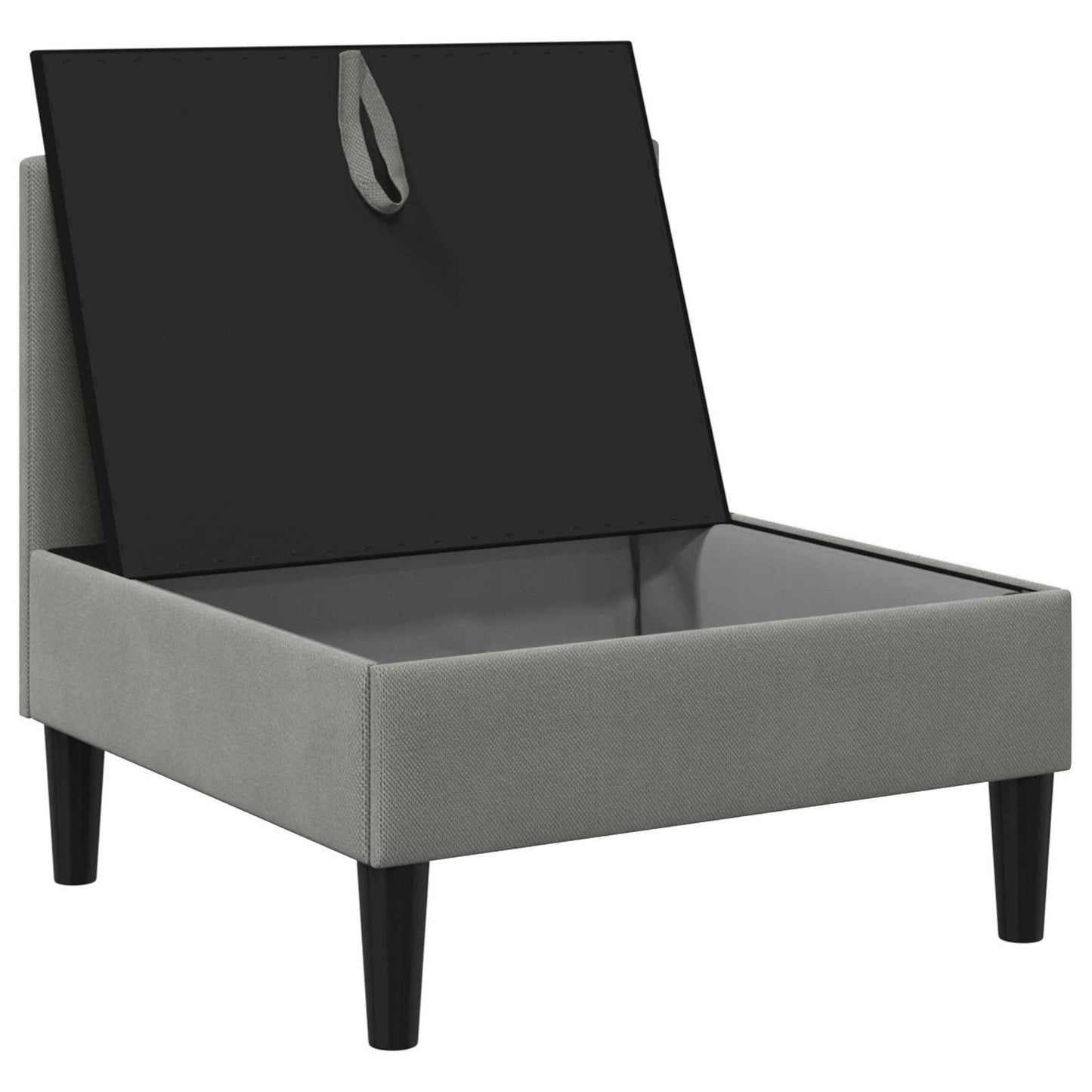 Középső Sofa tárolóval Sötétszürke Bársony