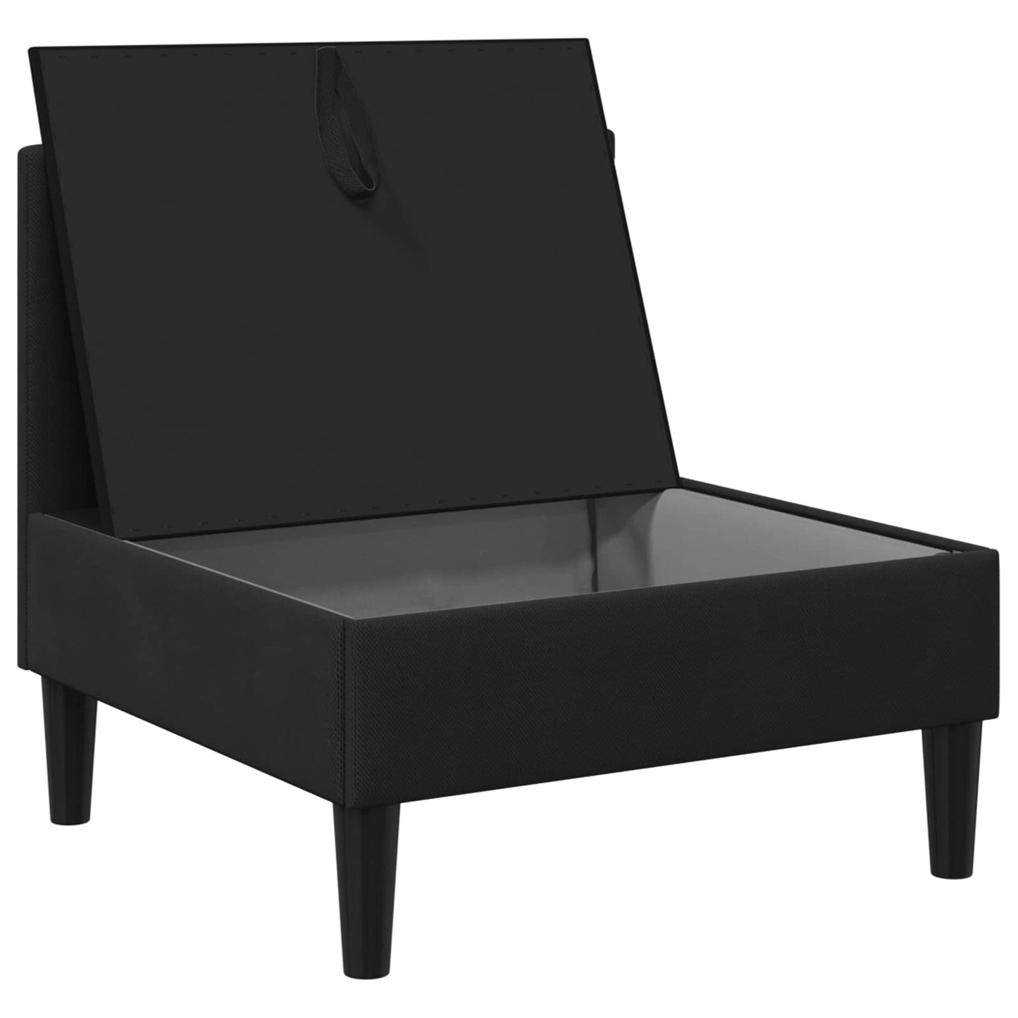 Középső Sofa tárolóval Fekete Bársony