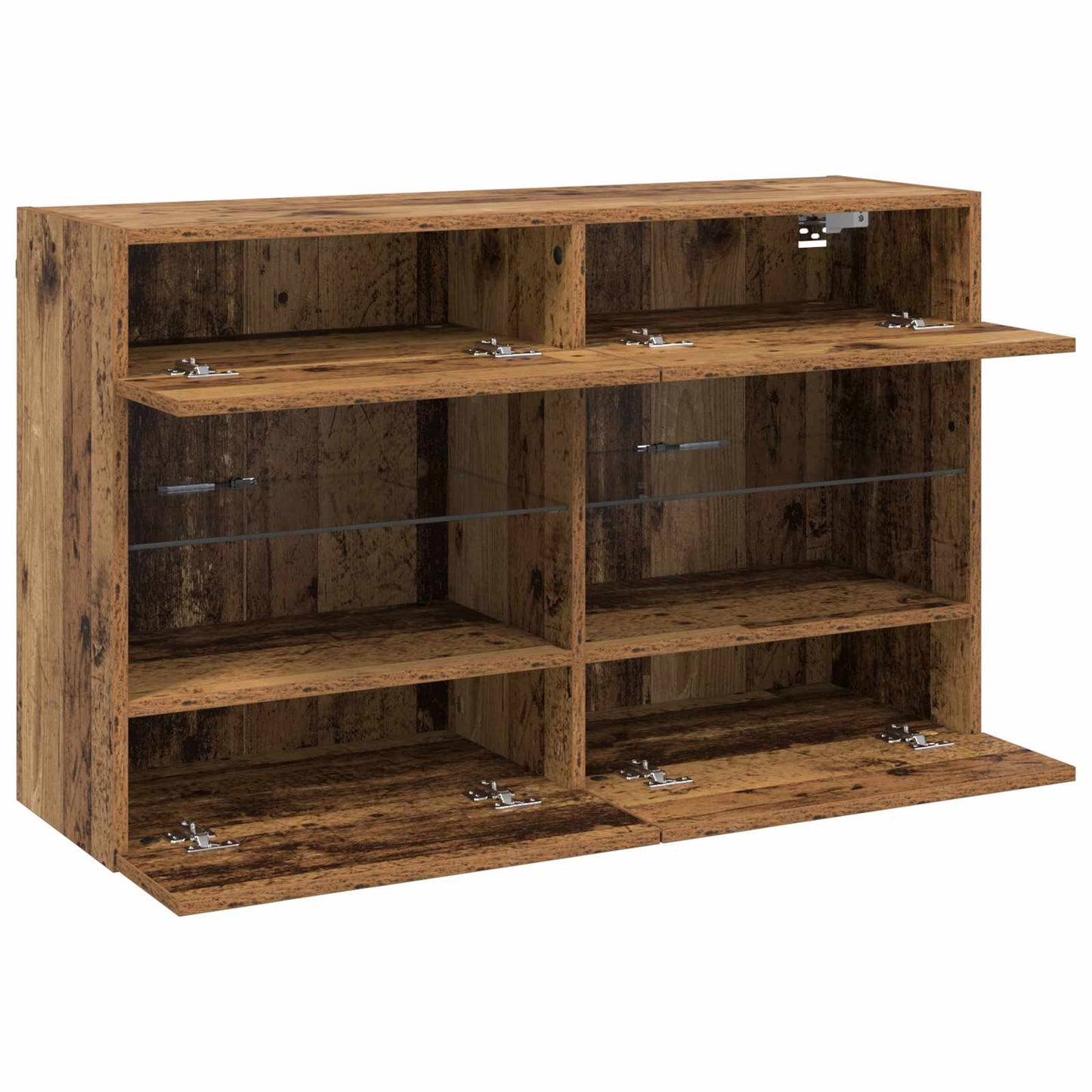 TV Fali Szekrény 98,5 x 30 x 60,5 cm Öreg fa Szerelt Fa
