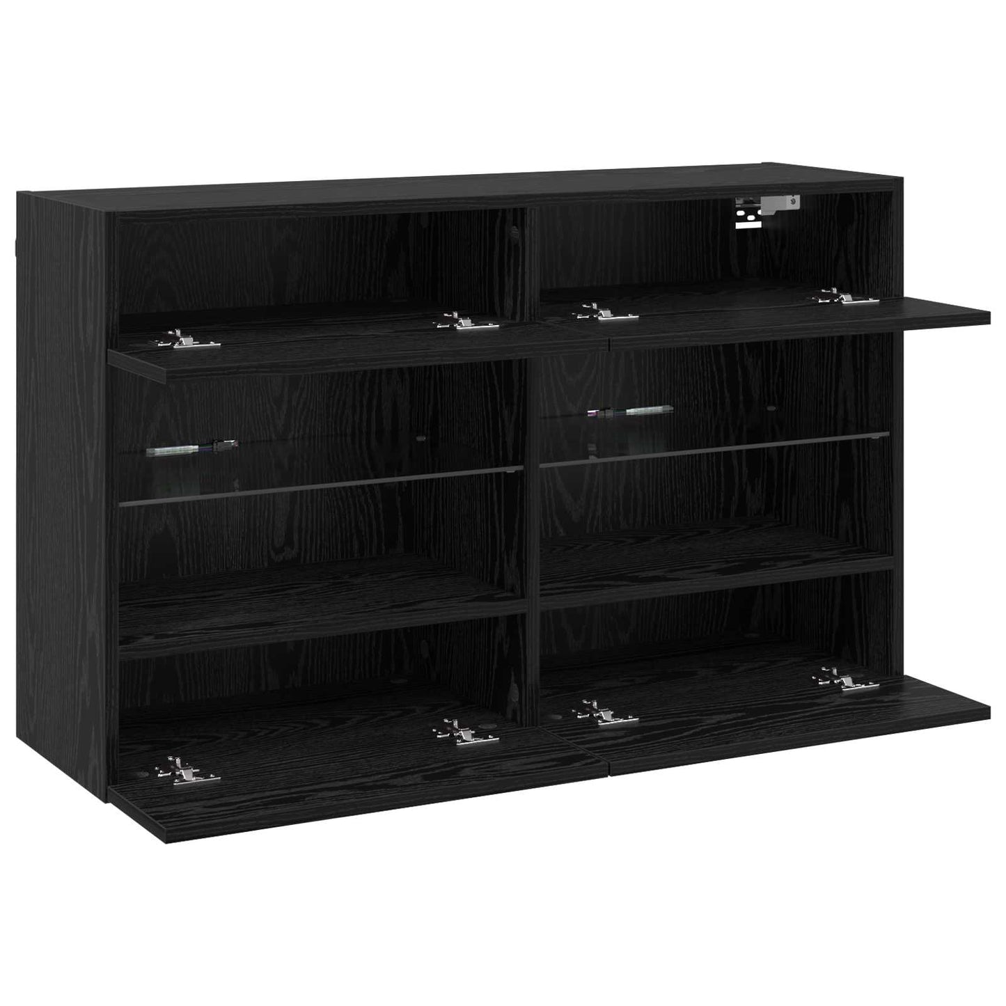 TV Fali Szekrény 98,5 x 30 x 60,5 cm Fekete tölgy Szerelt Fa
