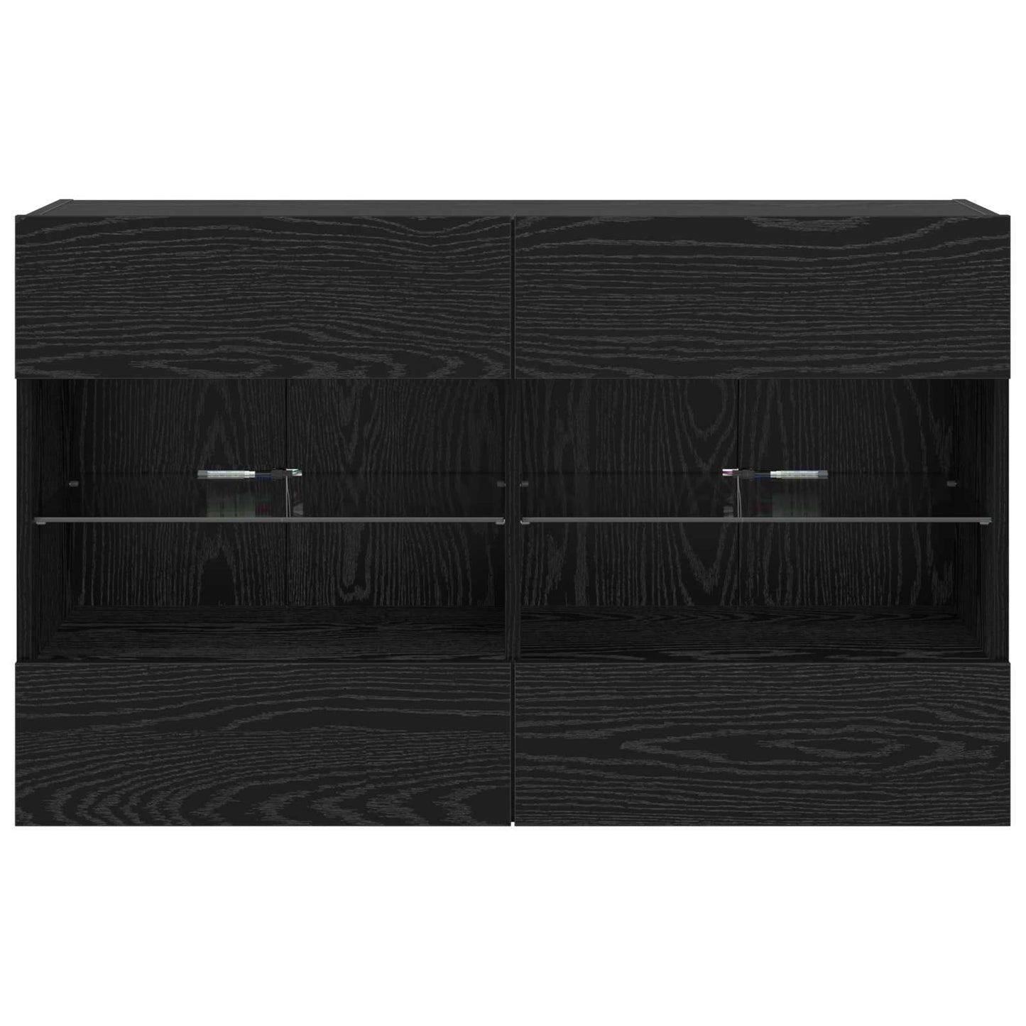 TV Fali Szekrény 98,5 x 30 x 60,5 cm Fekete tölgy Szerelt Fa