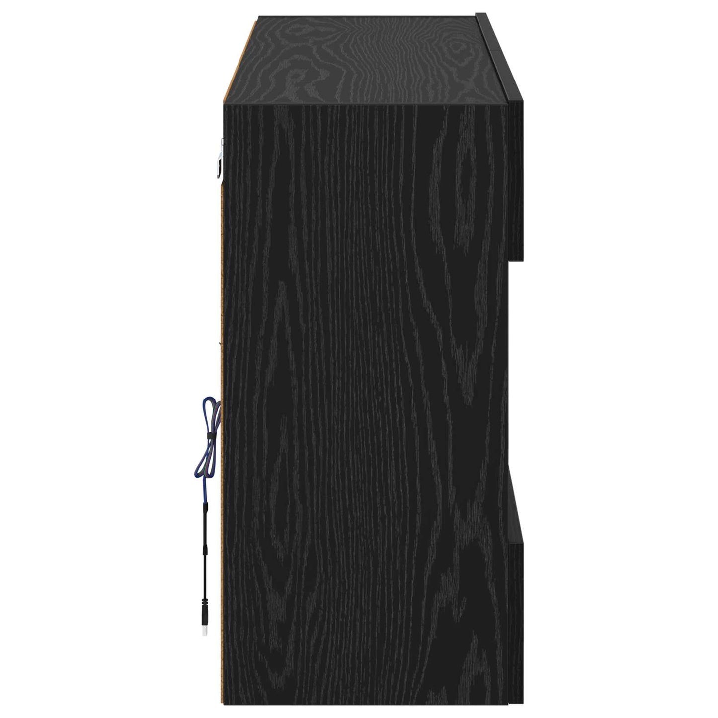 TV Fali Szekrény 98,5 x 30 x 60,5 cm Fekete tölgy Szerelt Fa