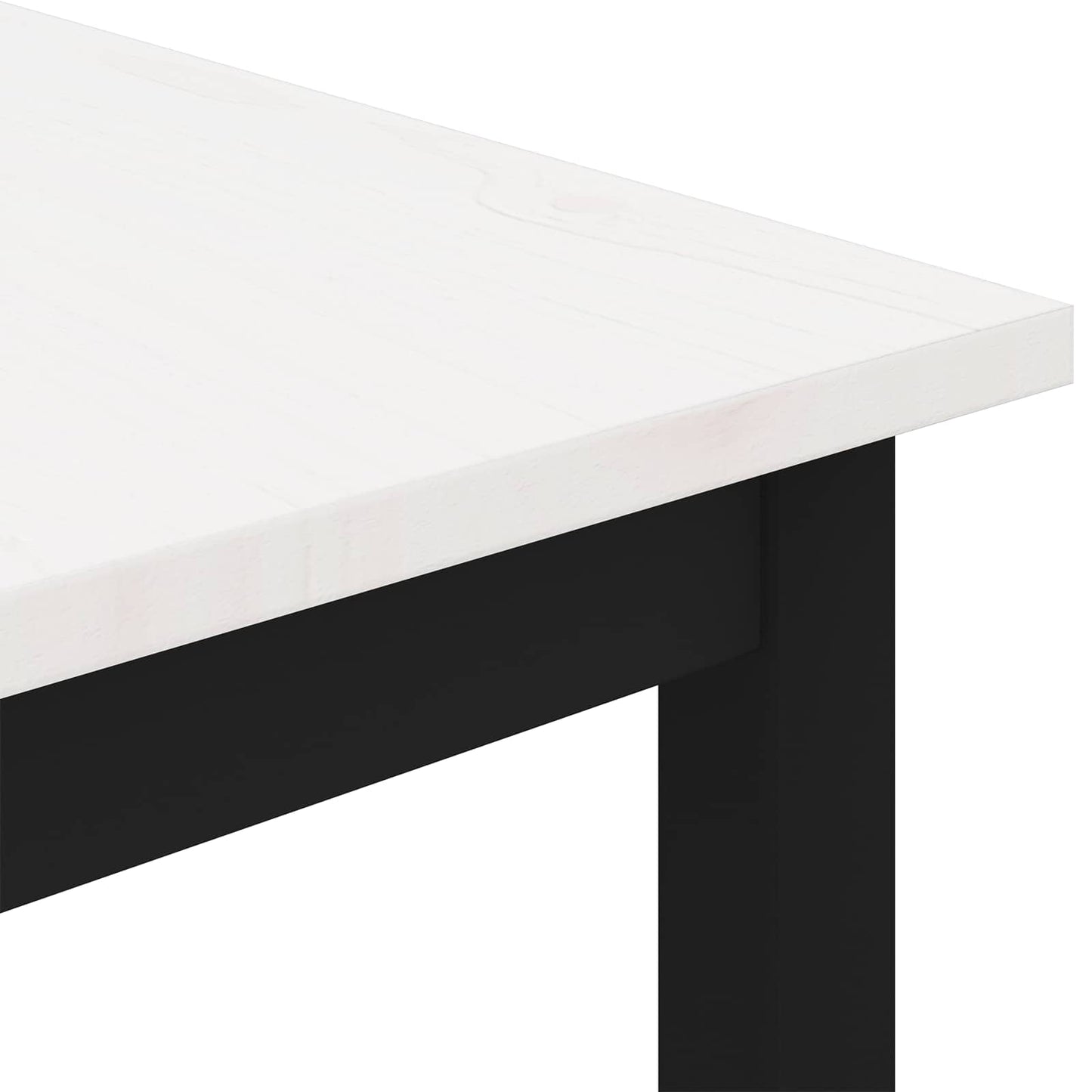 Dohányzóasztal Fehér 60 x 60 x 36 cm Tömör fenyőfa