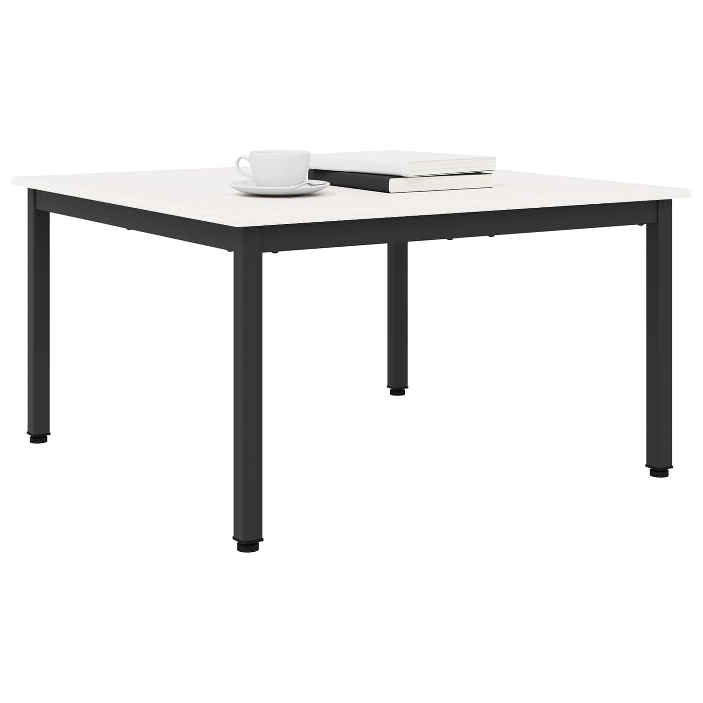 Dohányzóasztal Fehér 80 x 80 x 45 cm Tömör fenyőfa