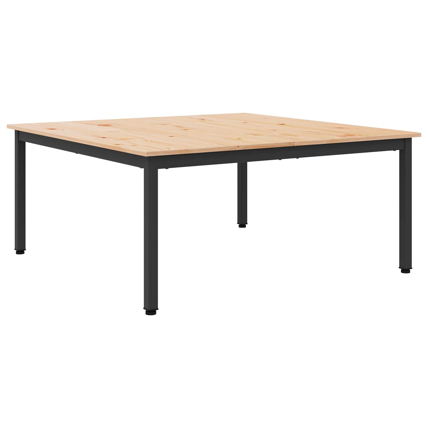 Dohányzóasztal Természetes 100 x 100 x 45 cm Tömör fenyőfa