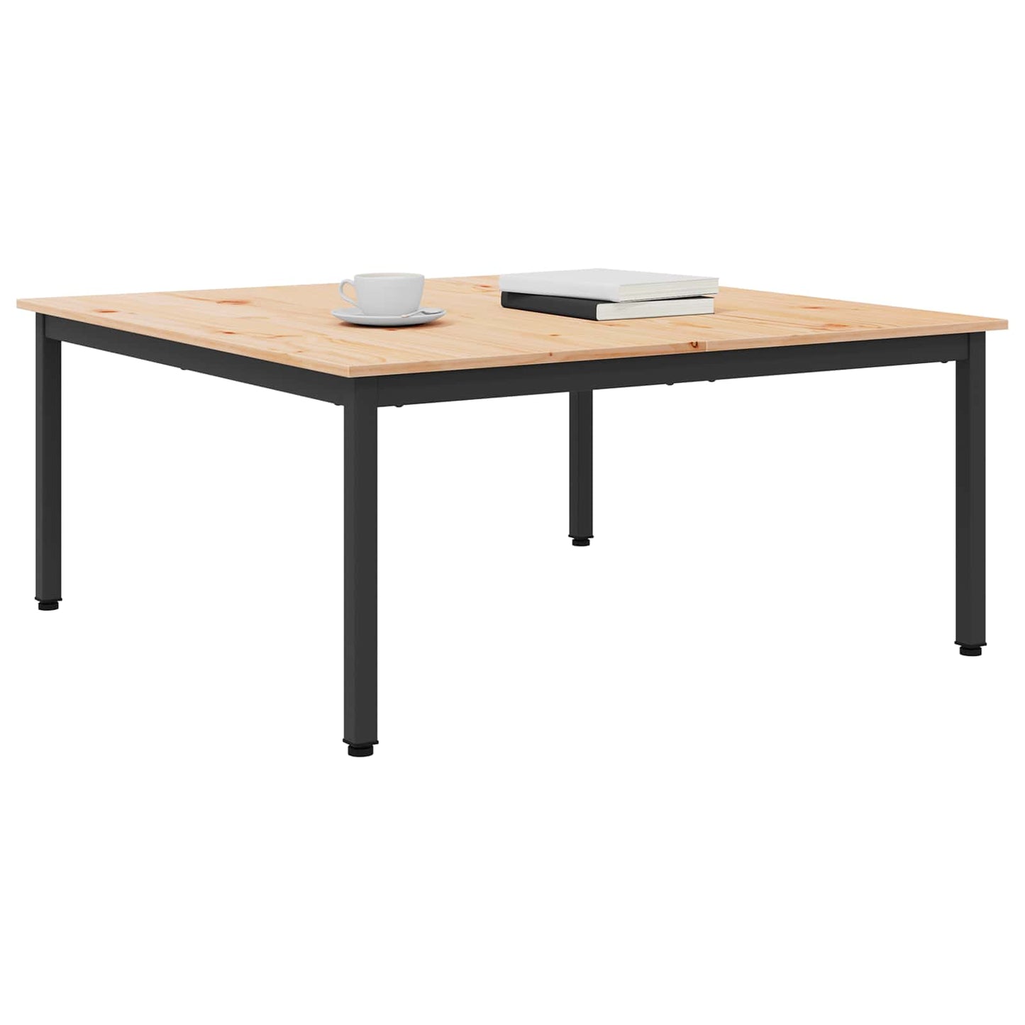 Dohányzóasztal Természetes 100 x 100 x 45 cm Tömör fenyőfa