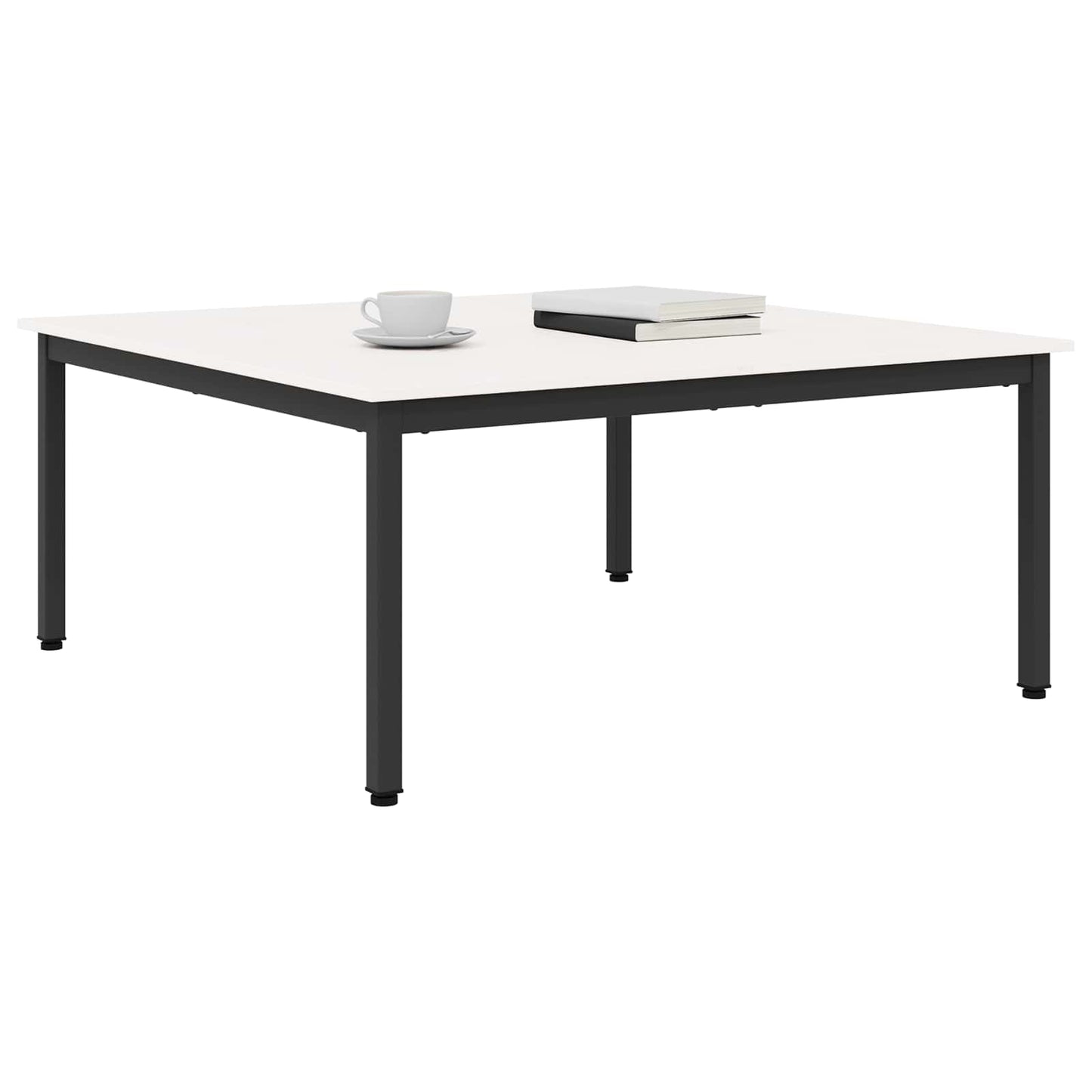 Dohányzóasztal Fehér 100 x 100 x 45 cm Tömör fenyőfa