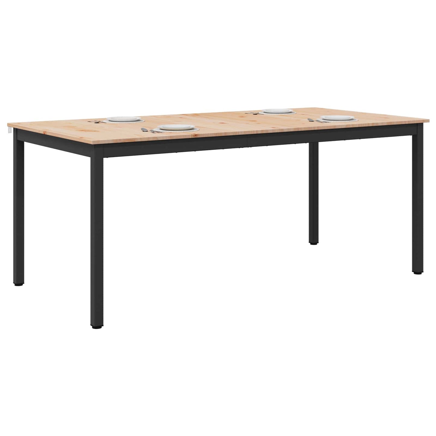 Étkezőasztal Természetes 180 x 90 x 75 cm Tömör fenyőfa