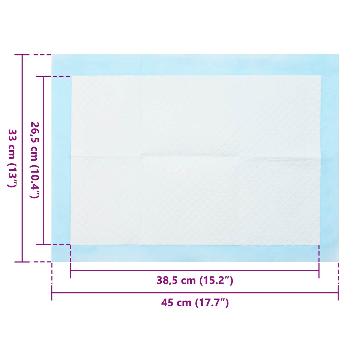 Nem szőtt szövet állat tréningpárna 50 pcs 45 x 33 cm