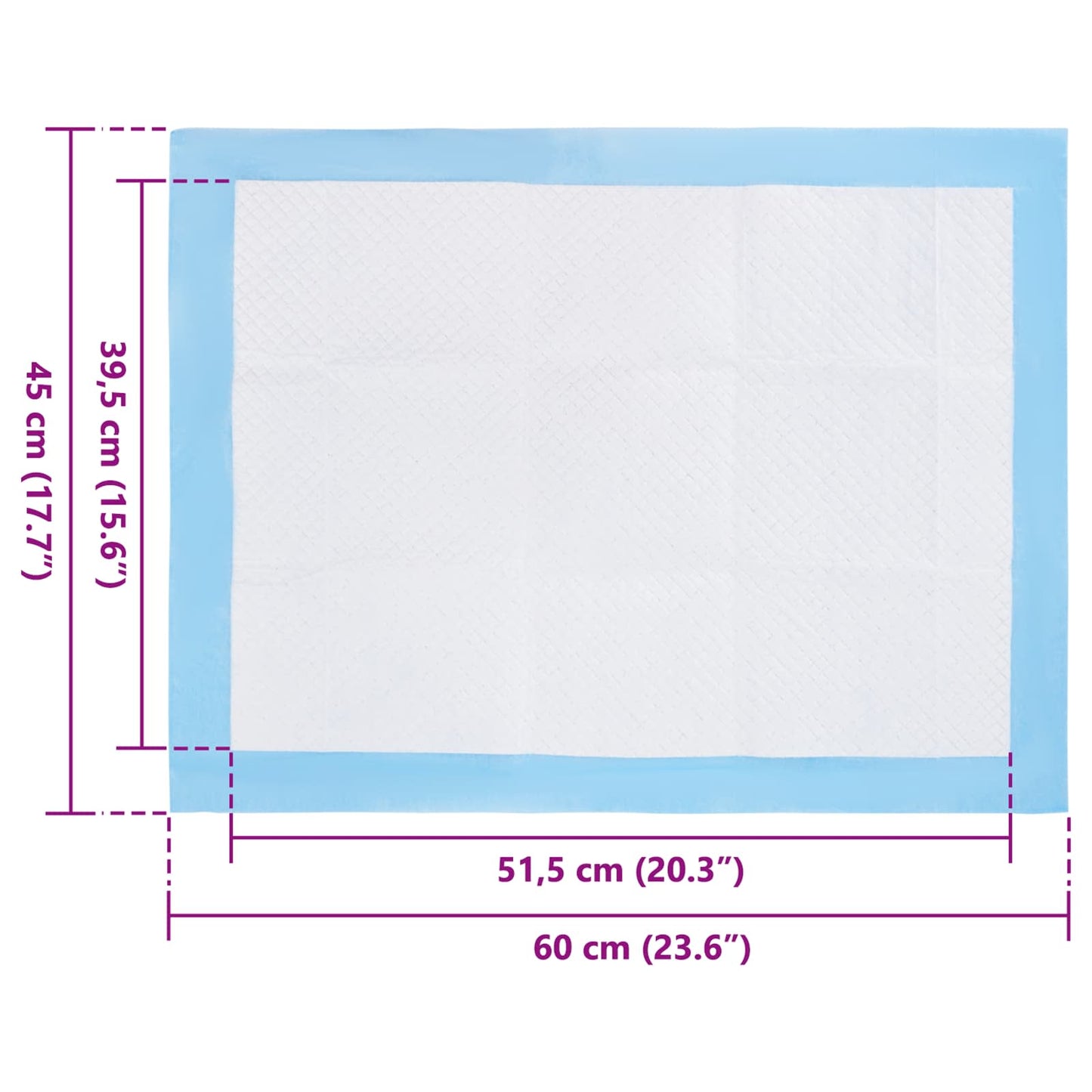 Nem szőtt szövet állat tréningpárna 50 pcs 60 x 45 cm