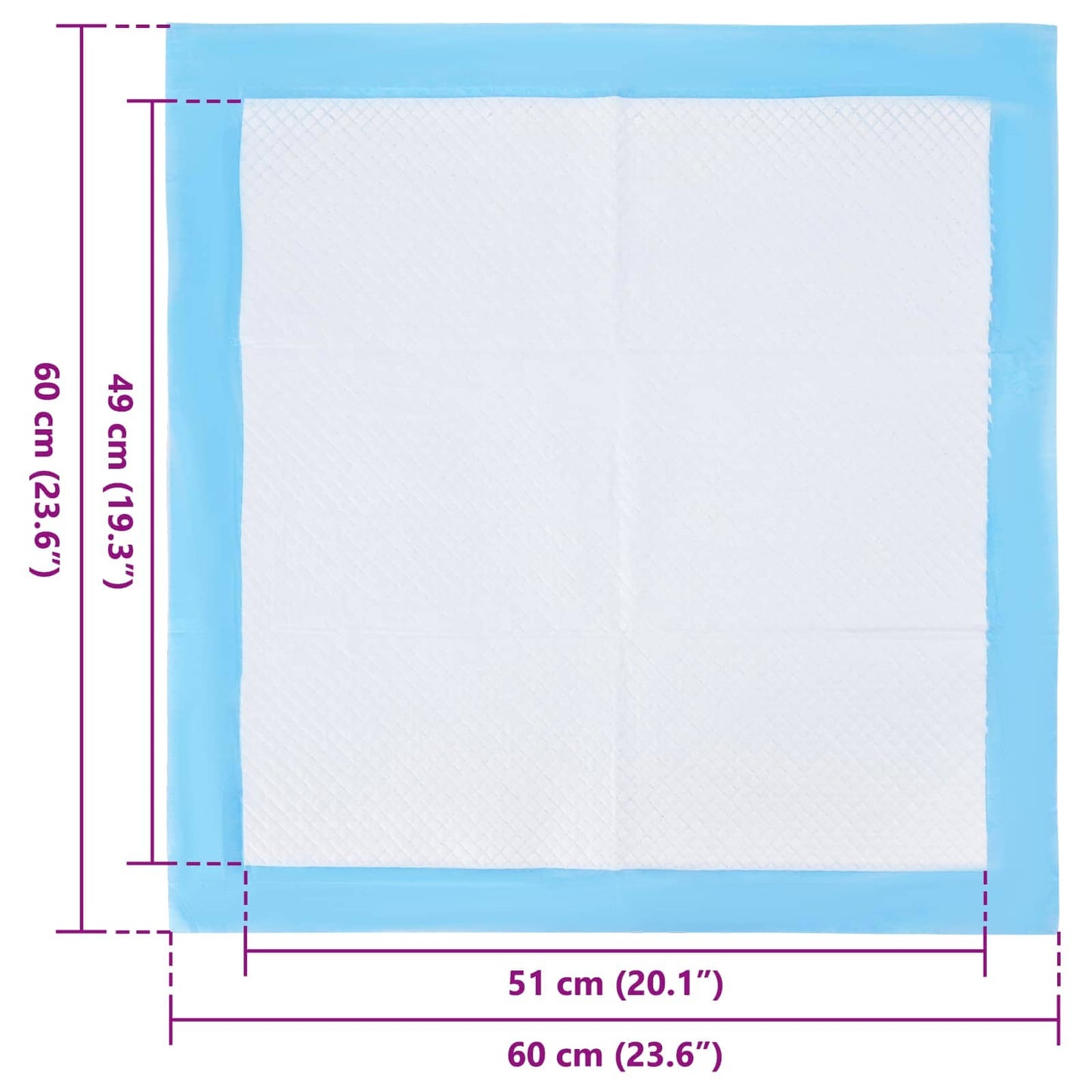 Nem szőtt szövet állat tréningpárna 50 pcs 60 x 60 cm
