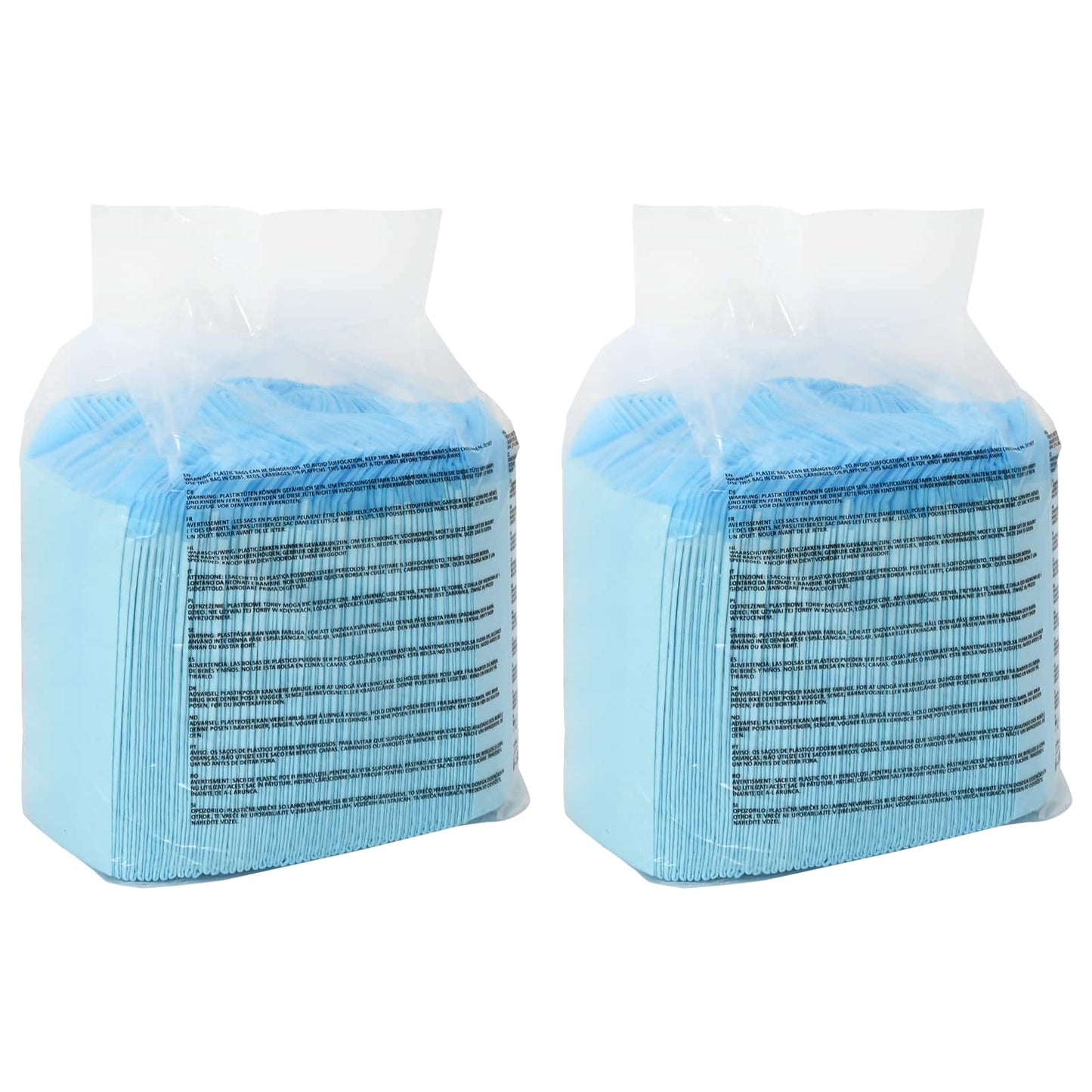 Nem szőtt szövet állat tréningpárna 100 pcs Kék és Fehér
