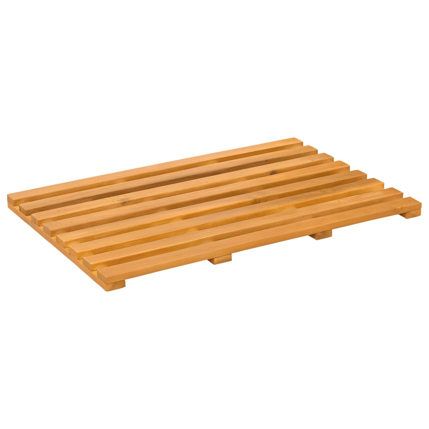 Fürdőszoba szőnyeg Egyszínű Barna 56 x 37 x 2,5 cm Tömör Akácfa